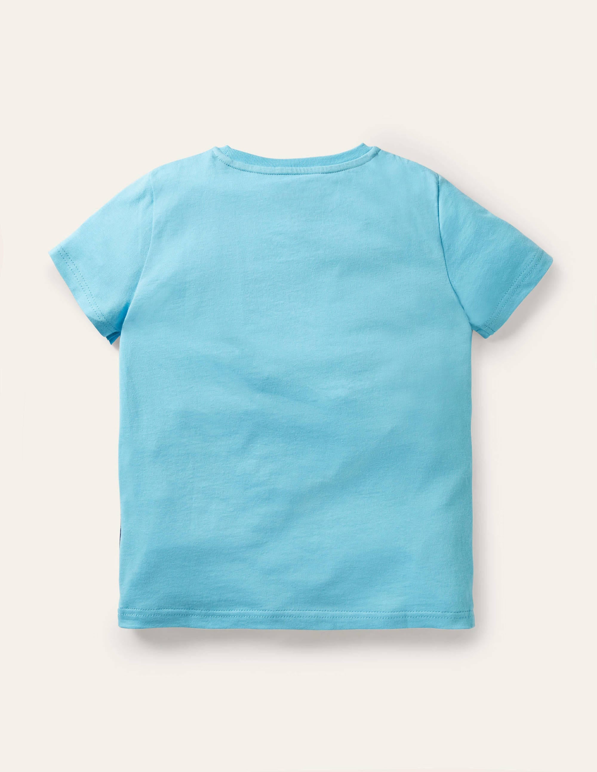  Lift-the-flap Beach T-shirt-Aqua Blue Pirate Ship、mySite、ashleygrahame