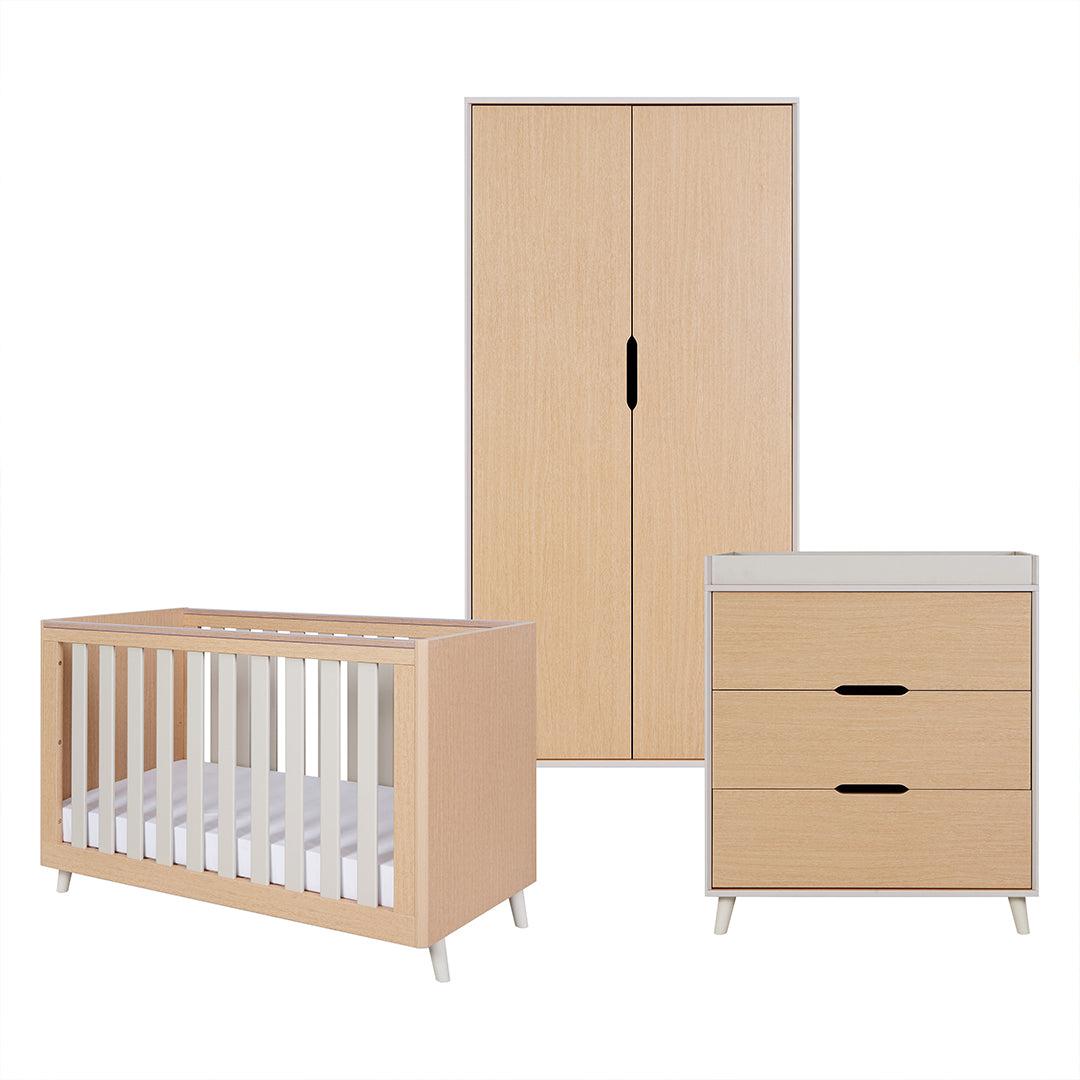  Tutti Bambini Fika Mini 3 Piece Room Set - Light Oak/White Sand、mySite、merchandisen