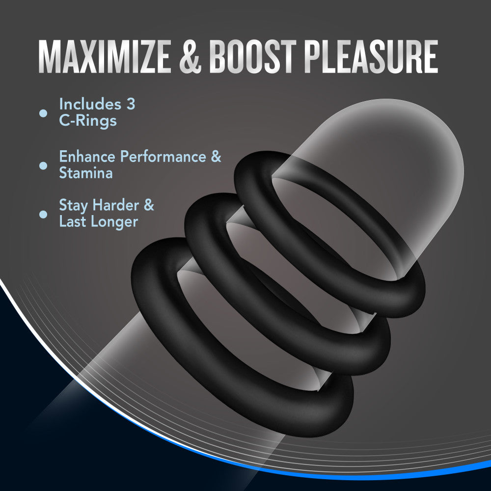 Performance By Blush® | VS2: Black Small Penis Rings (3-Pack) - Made with Puria™ Silicone、mySite、bottomscart