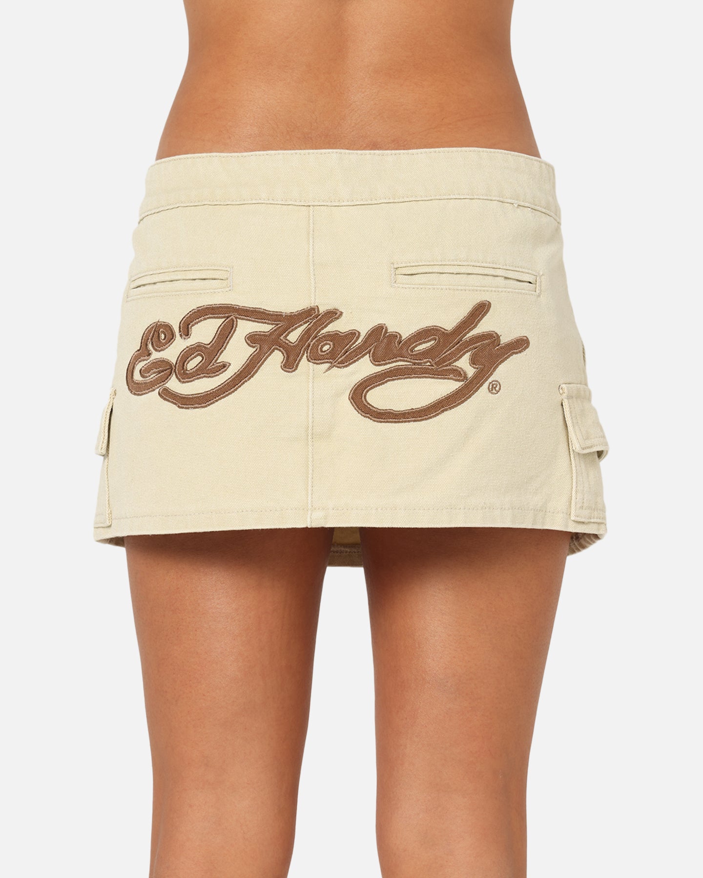 Ed Hardy Women's Cargo Mini Skirt Stone、mySite、zt4zffjzw