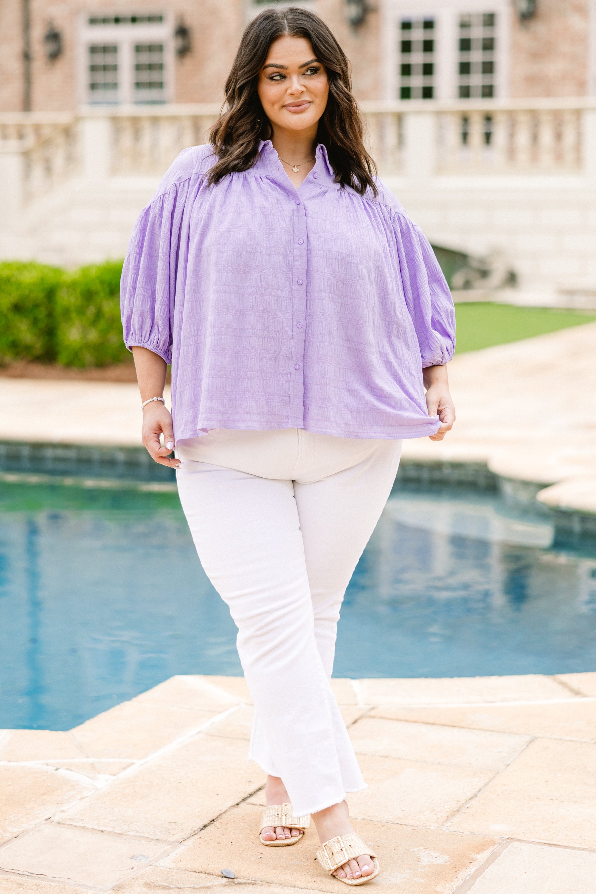  Love Is All Around Blouse, Purple、mySite、justintrudeaud