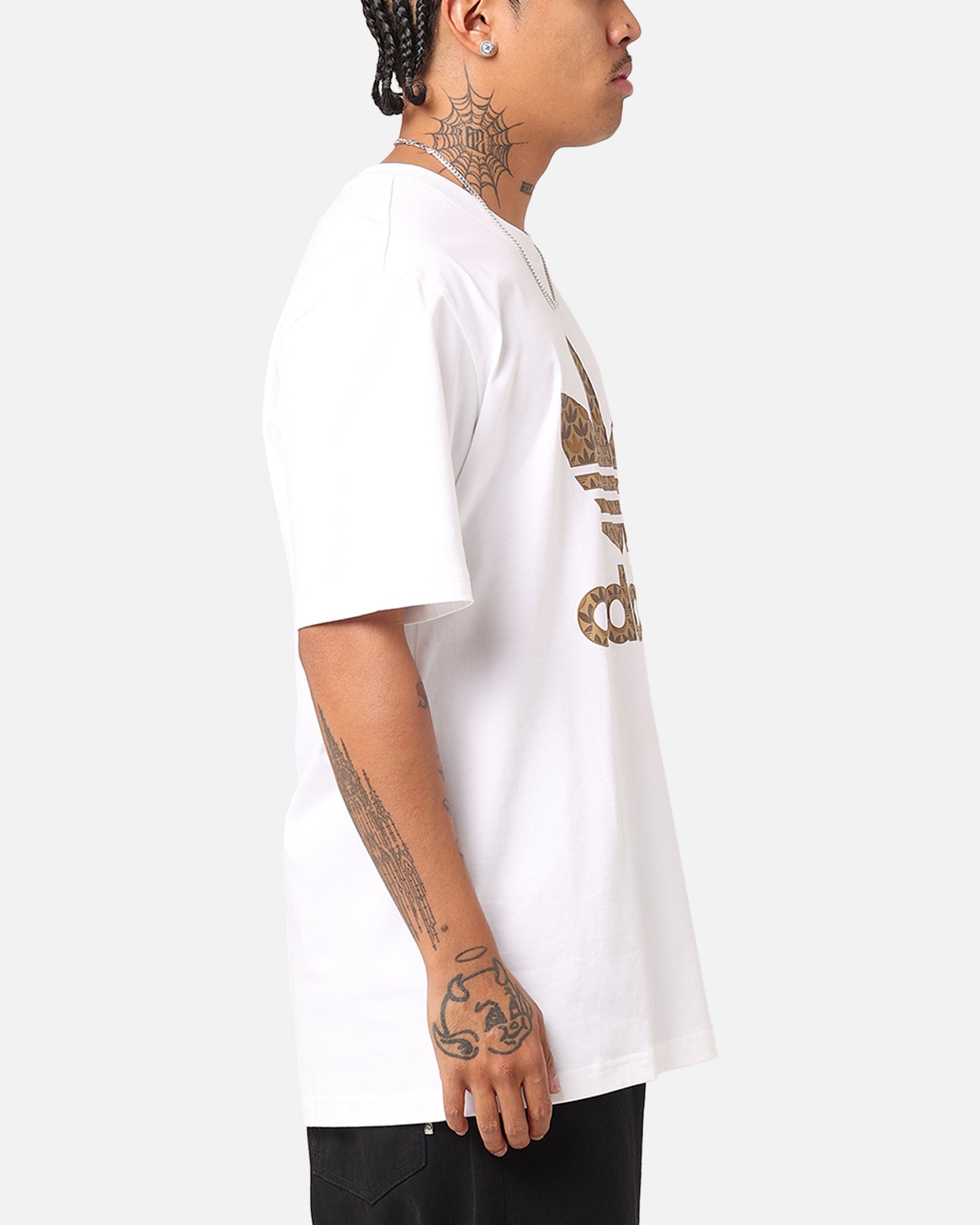 Adidas Classic Monogram T-Shirt White/Earth Strata、mySite、zt4zffjzw
