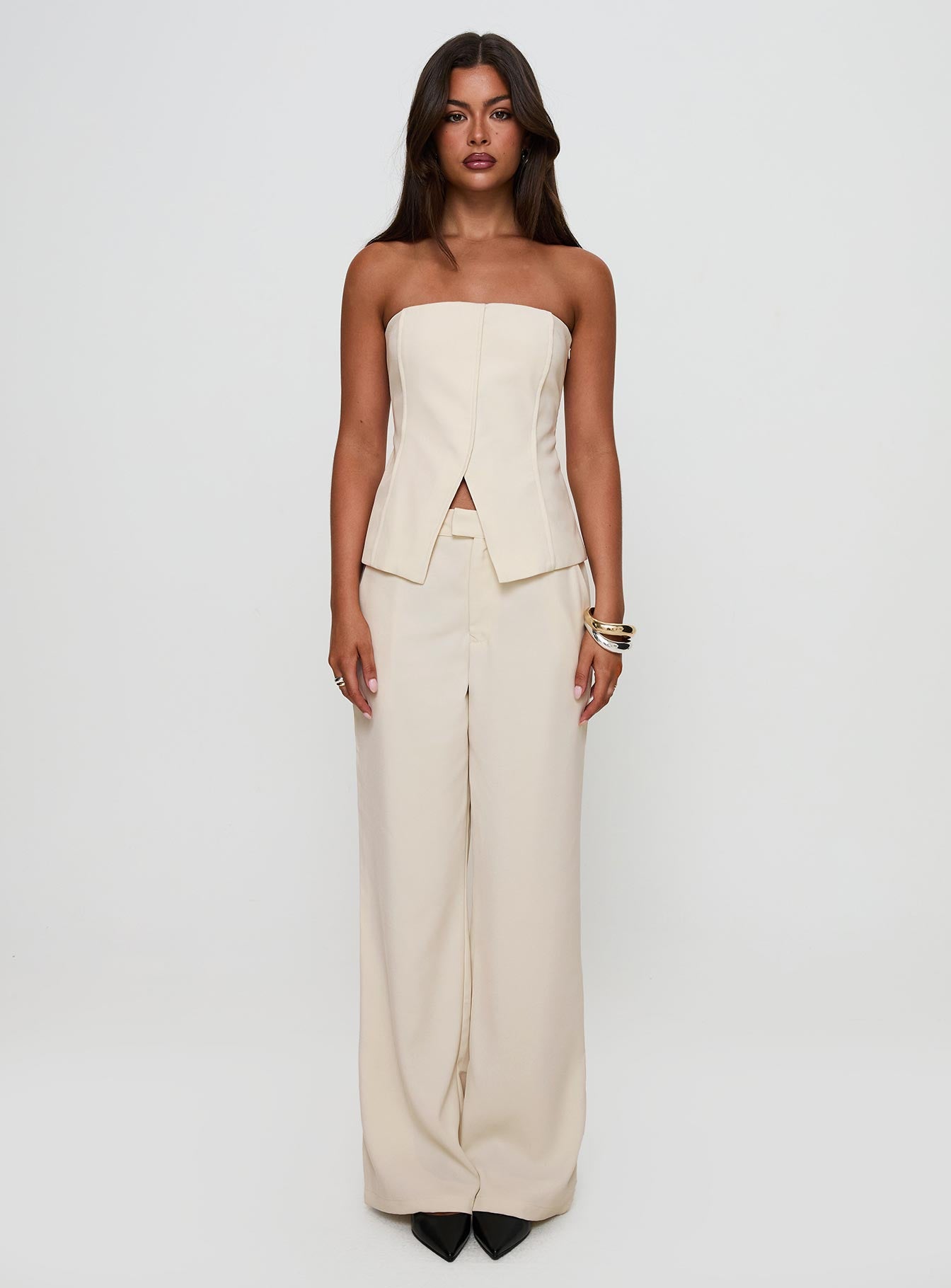 Lavish Living Strapless Top Cream、mySite、solidvoid