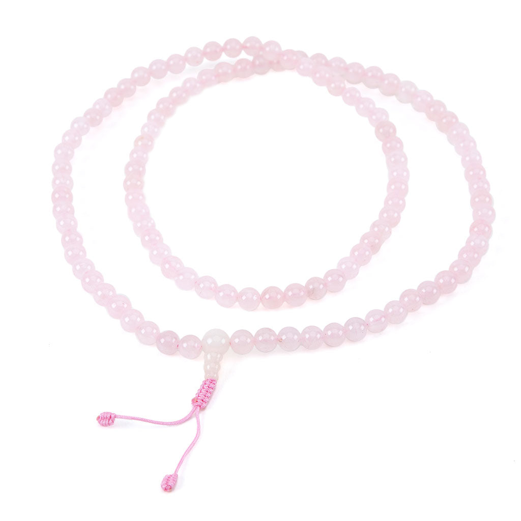 Simple Rose Quartz Mala Necklace、mySite、topwebapps