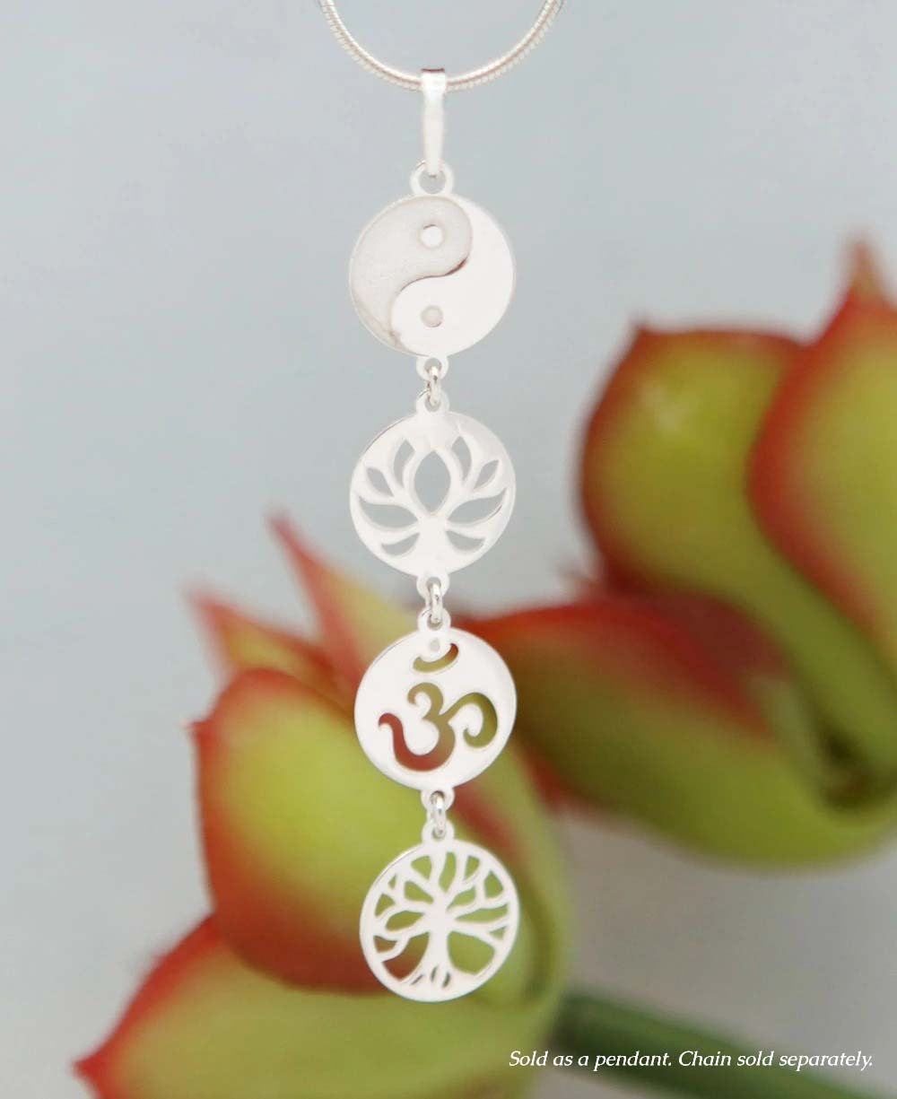 Lotus, Yin Yang, Tree of Life, Om Pendant in Sterling Silver、mySite、topwebapps