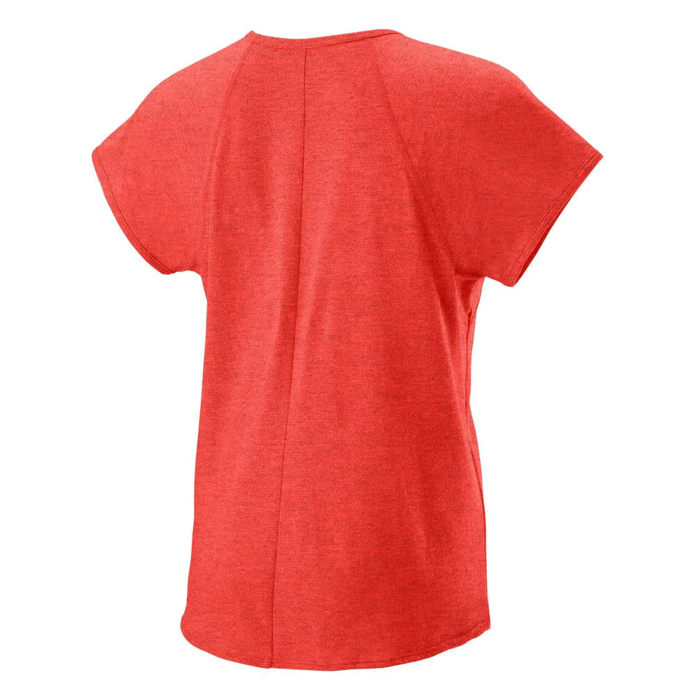 Wilson Women's Training V-Neck Tee (Hot Coral)、mySite、neckold