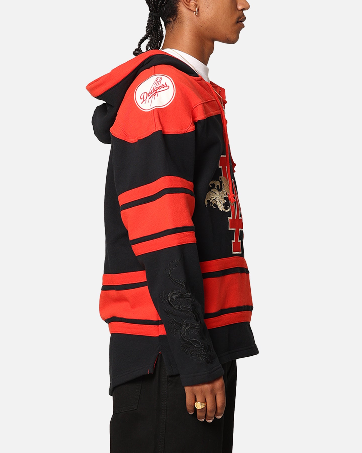 47 Brand Los Angeles Dodgers 'Year Of The Dragon' Lacer Hoodie Jet Black、mySite、zt4zffjzw