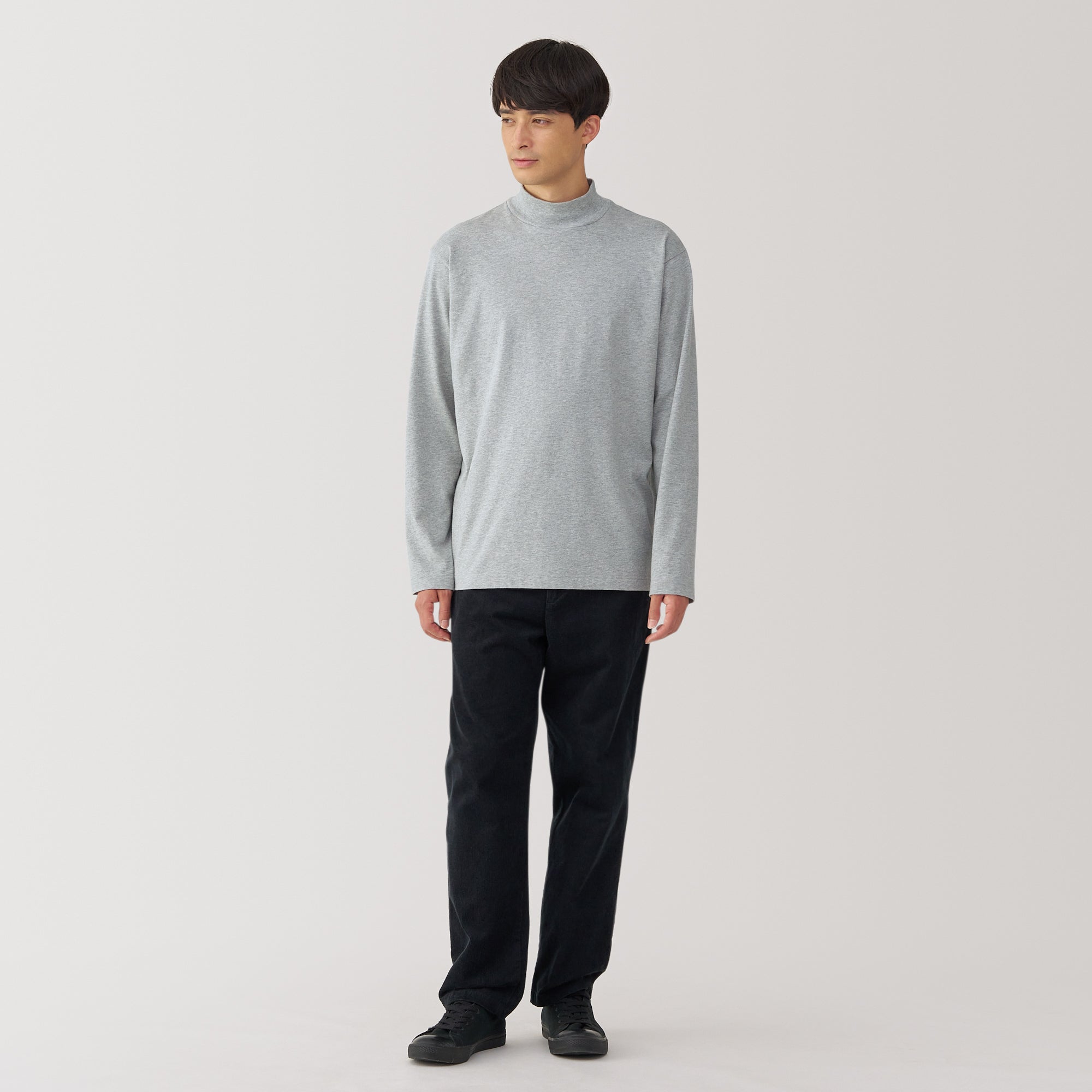 Men's Brushed High Neck Long Sleeve T-Shirt、mySite、sugarbowlscore