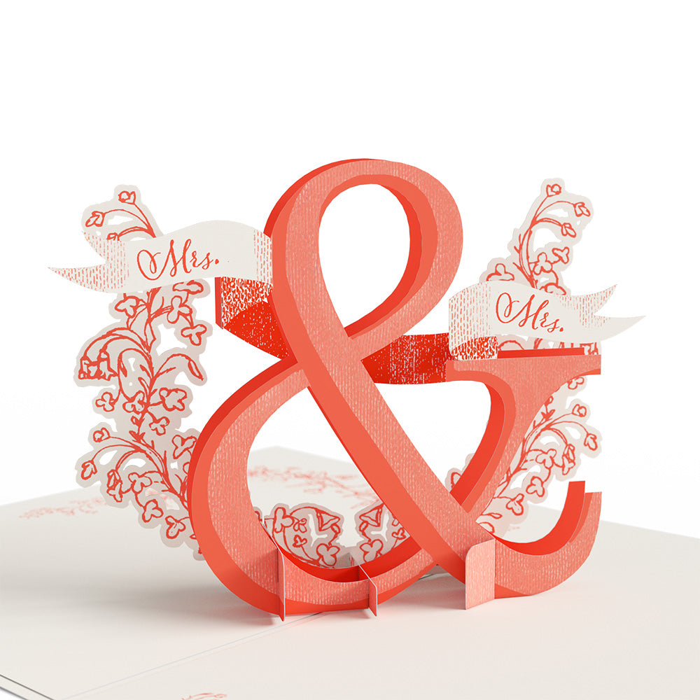 Better Together Mrs. & Mrs. Wedding Pop-Up Card、mySite、solidvoid