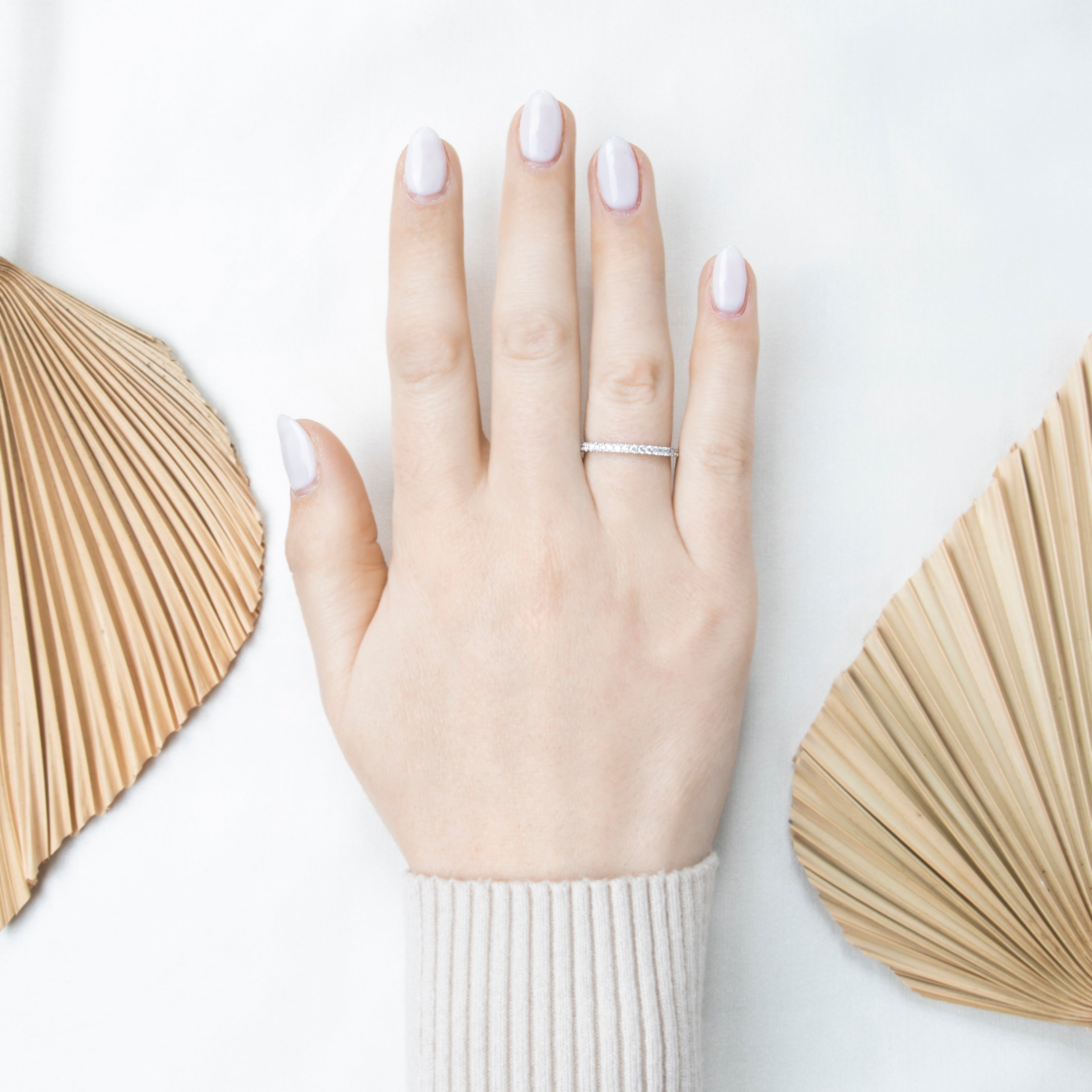 Vintage 14k White Gold .288cttw Diamond Band Ring 7.75、mySite、hinf8tx79