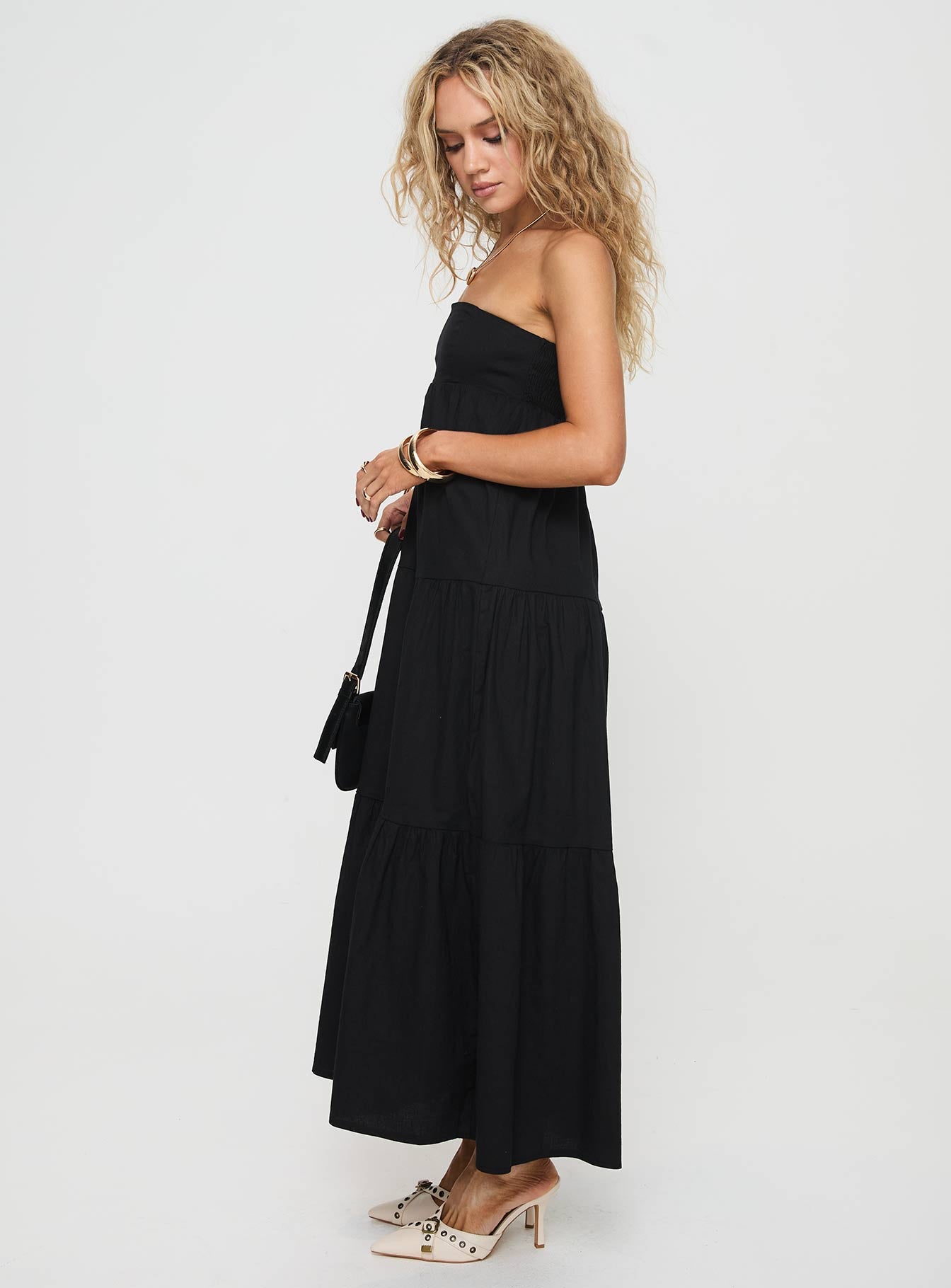Osment Maxi Dress Black、mySite、solidvoid