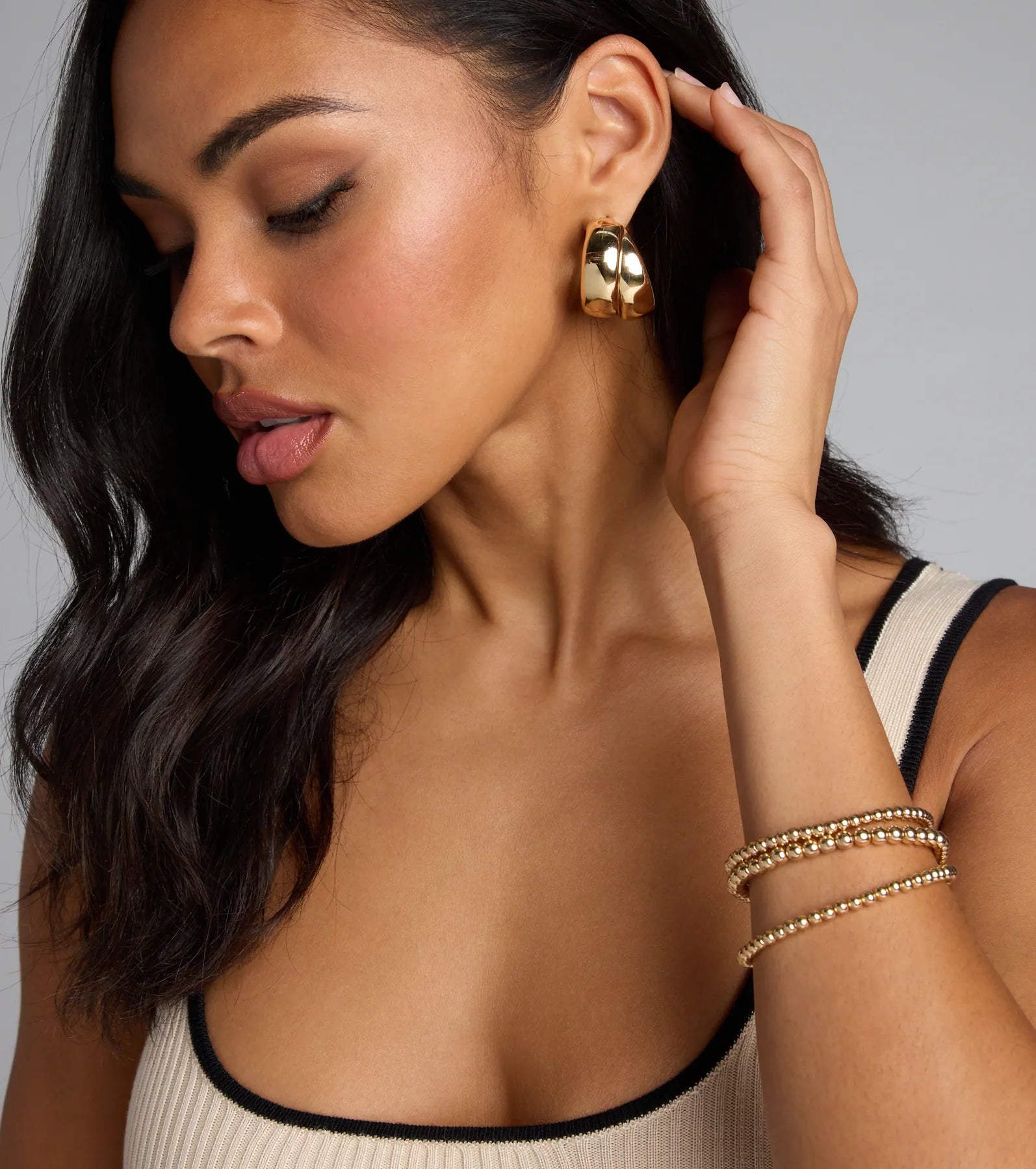  Twice The Shine Double Hoop Earrings、mySite、justintrudeaud