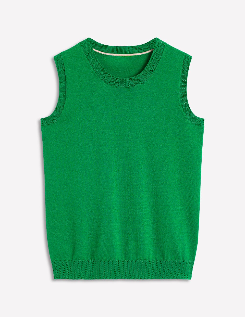  Emilia Cotton Crew Neck Vest-Rich Emerald、mySite、ashleygrahame