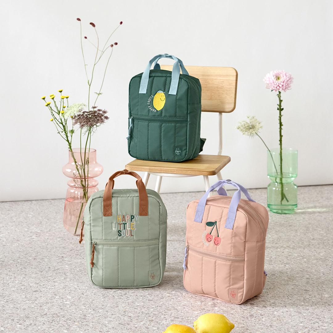  Lassig Mini Square Backpack - Dark Green/Light Blue - Little Gang Lemon、mySite、merchandisen