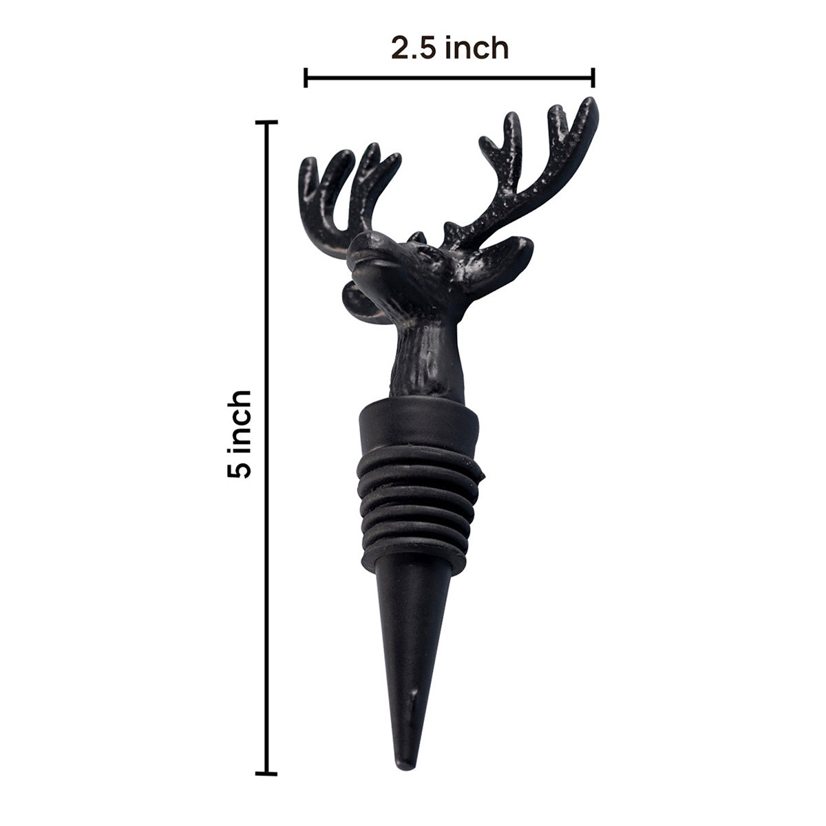 Stainless Steel Bottle Stoper | Deer Shape | Black、mySite、camillekostekn