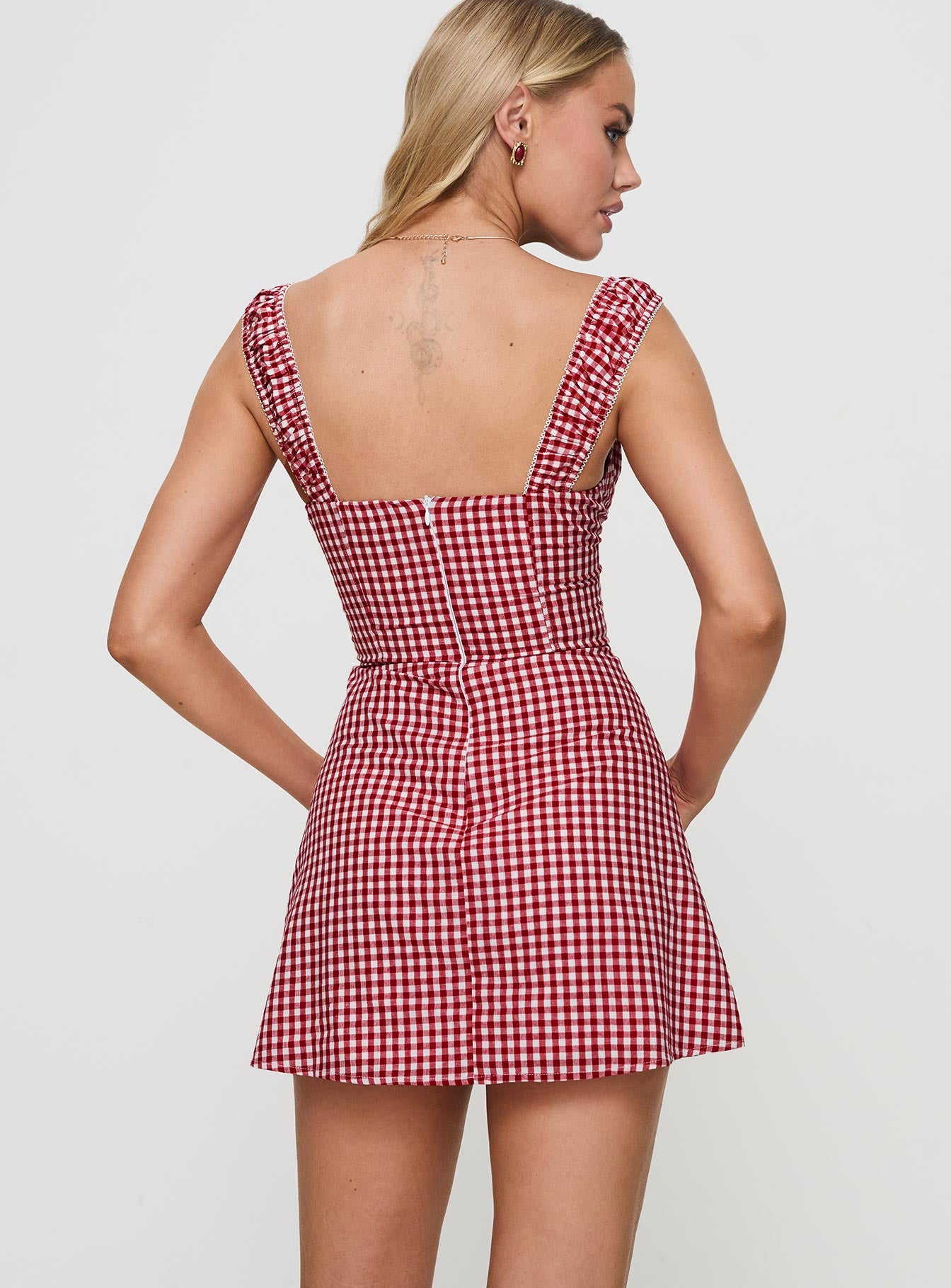 Faubert Mini Dress Red Gingham、mySite、solidvoid