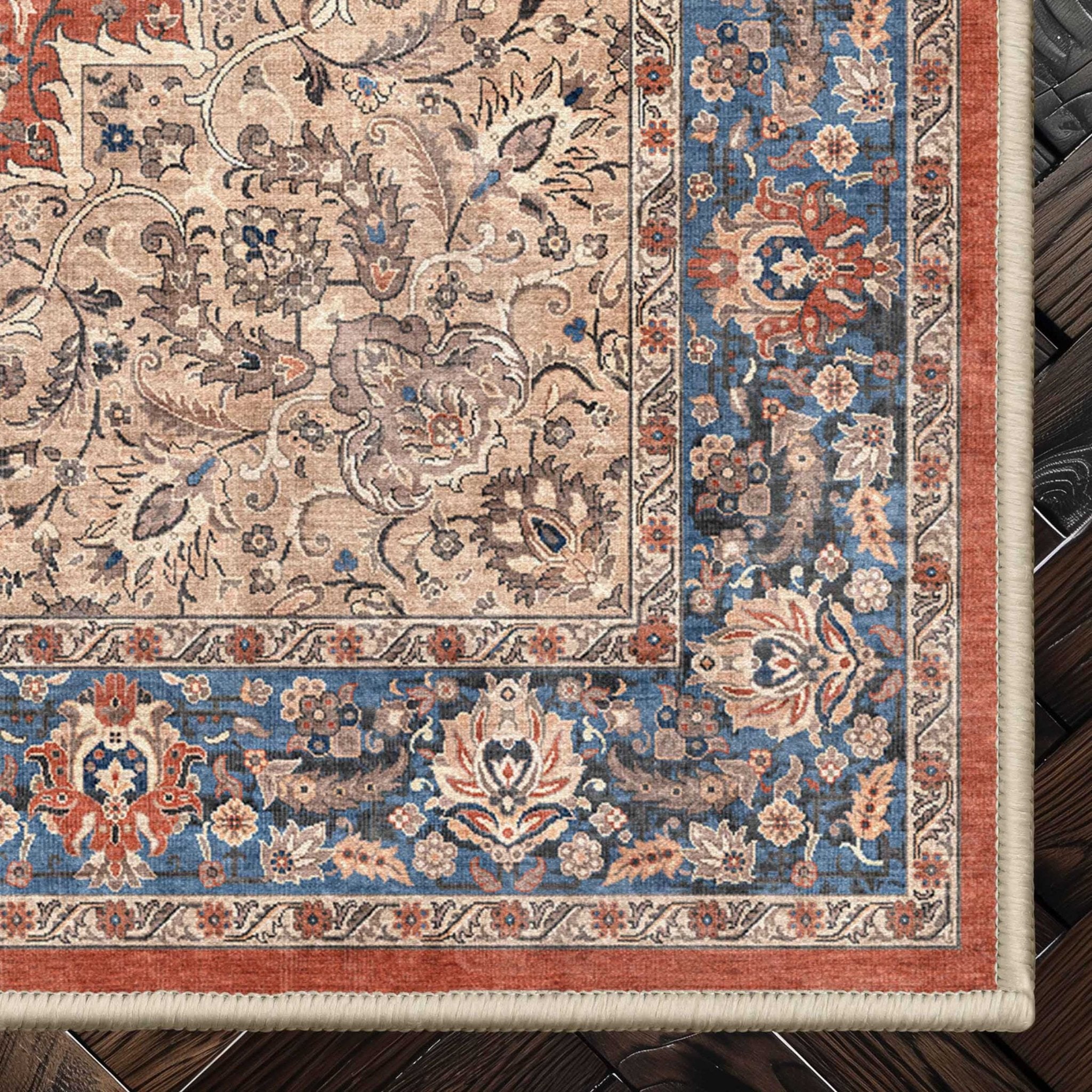 Brussels Red Floral Rug – High-Density Construction、mySite、gigharbornorthrealestate