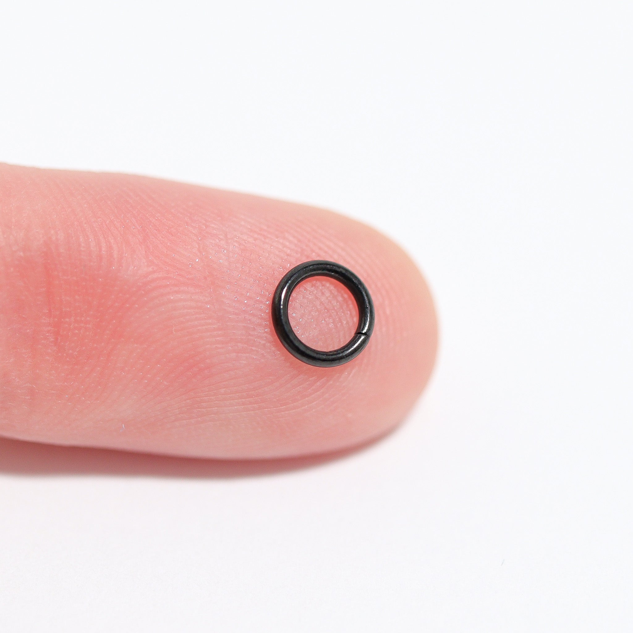 100 Pack Stainless Steel Black Open Jump Rings / ENC0024、mySite、dreamappss