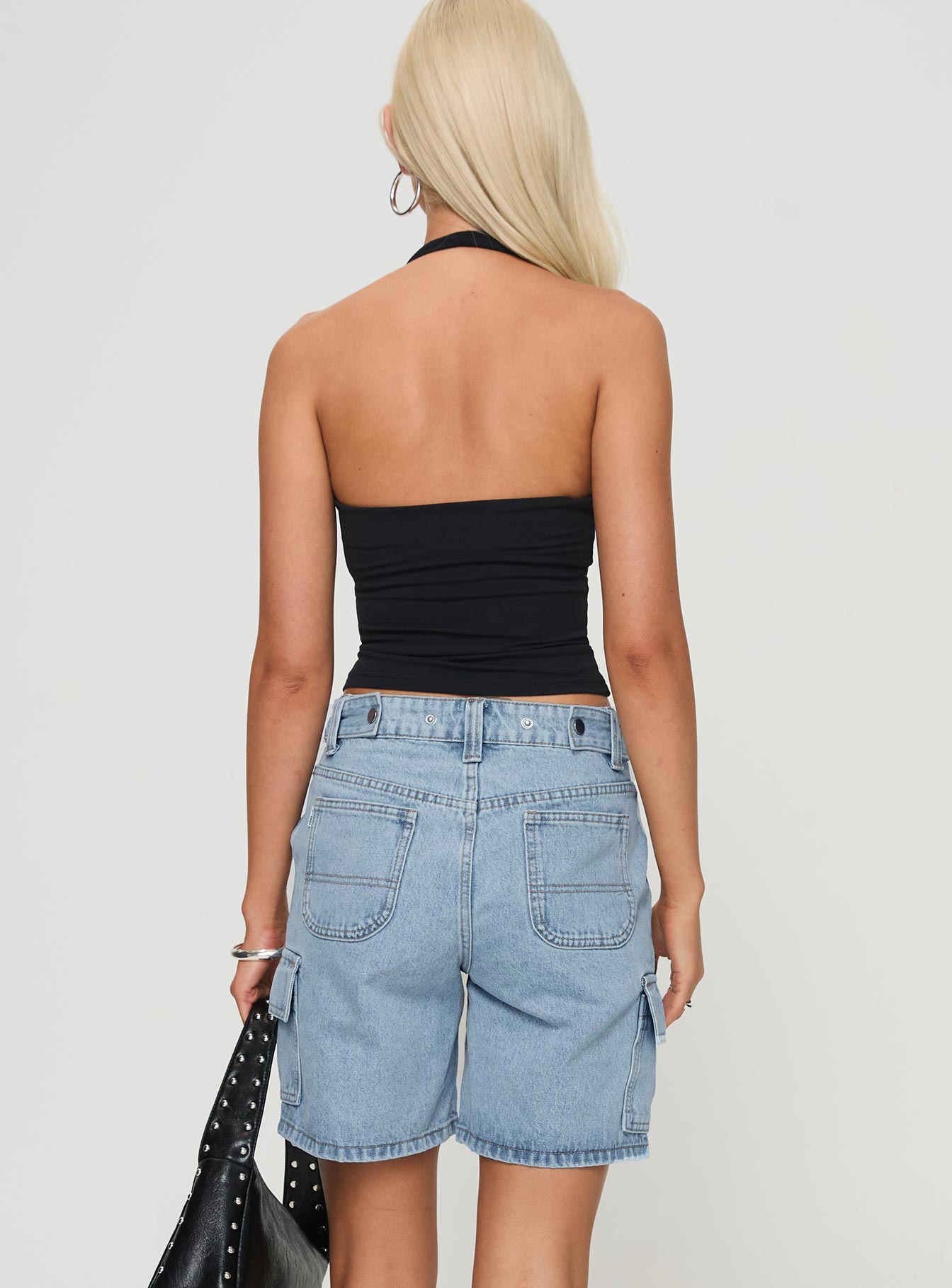 Mika Carpenter Denim Shorts Light Wash、mySite、solidvoid