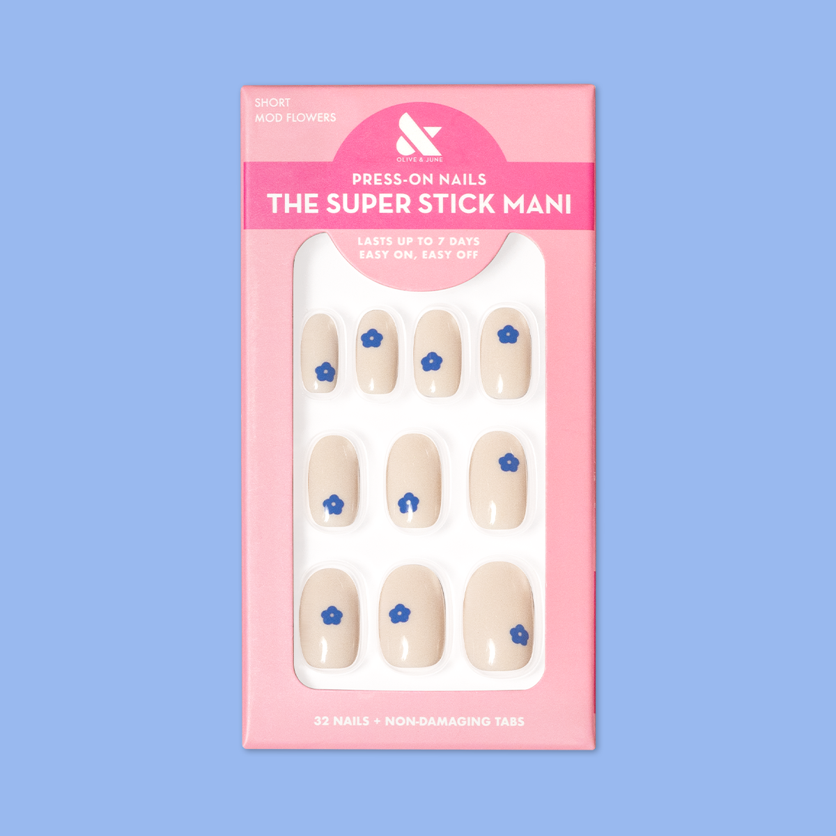 Mod Flowers - Tab Press-On | Short | Round - Part of Set、mySite、solidvoid