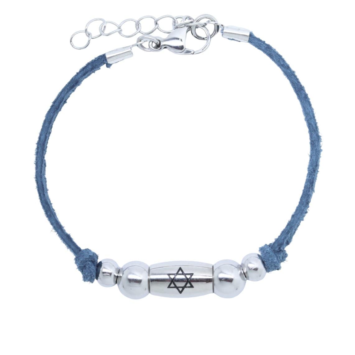 Boho Steel Sleek Star of David Bracelet - Slate Blue、mySite、topwebapps
