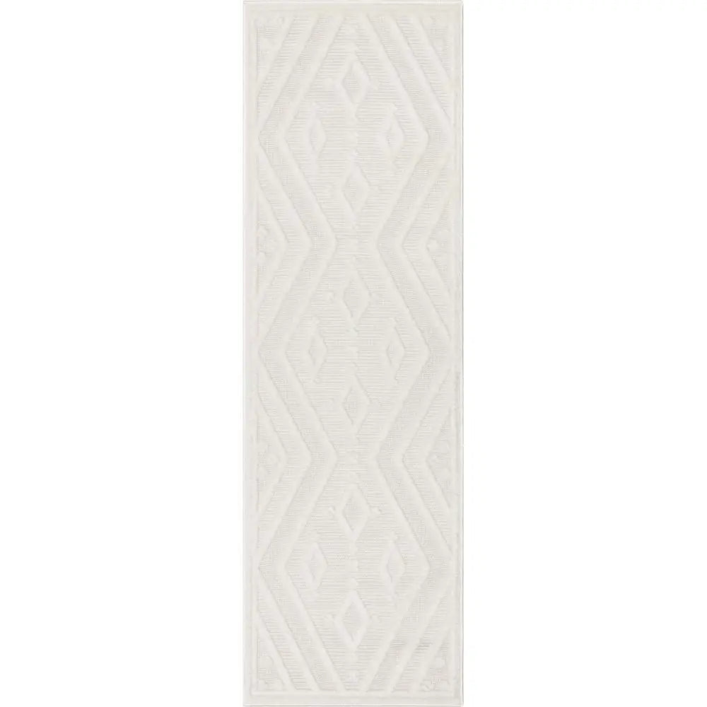 Mali Tribal Diamond Pattern Indoor/Outdoor Ivory High-Low Rug、mySite、gigharbornorthrealestate