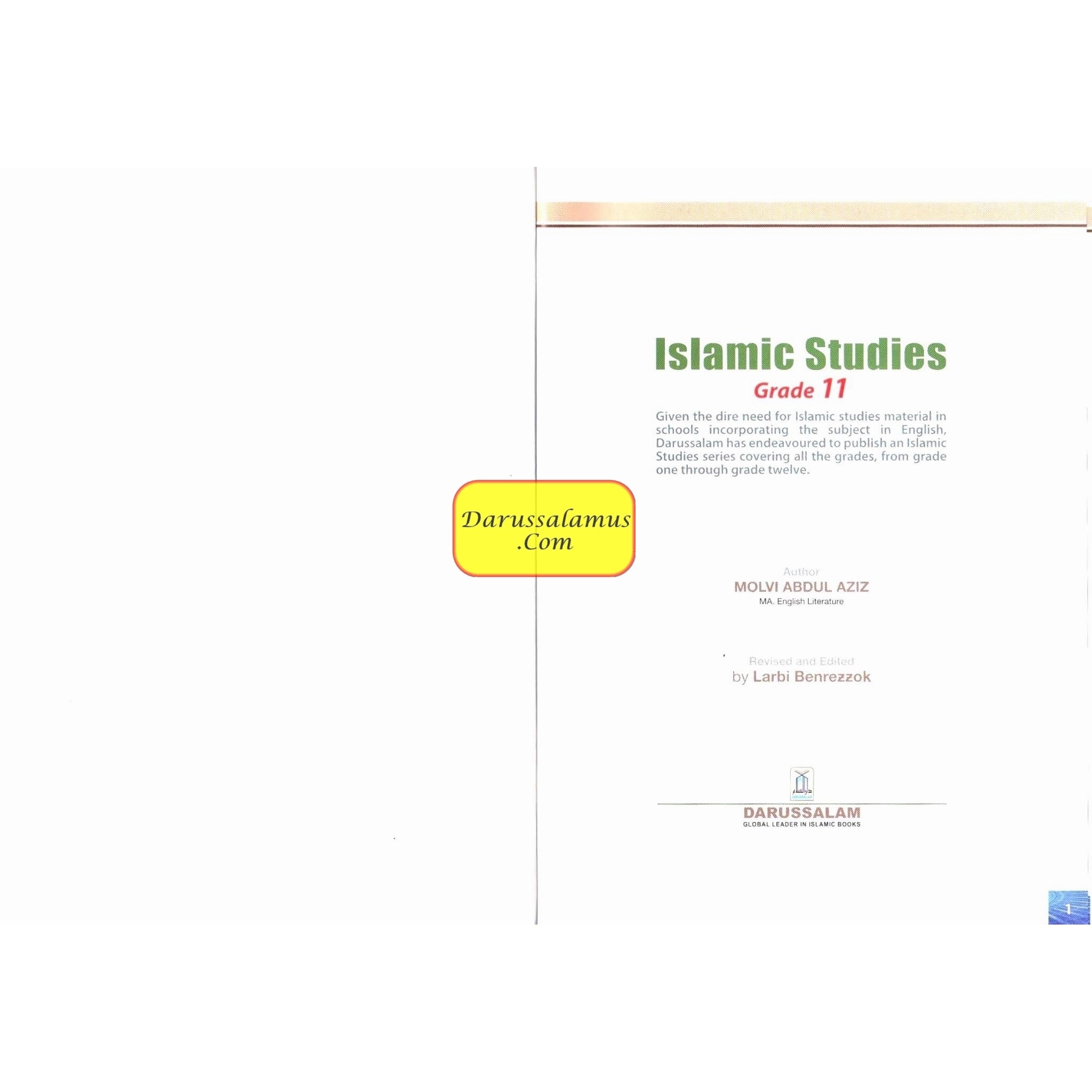 Islamic Studies Grade 11 By Maulvi Abdul Aziz Darussalam Publication1、mySite、topwebapps