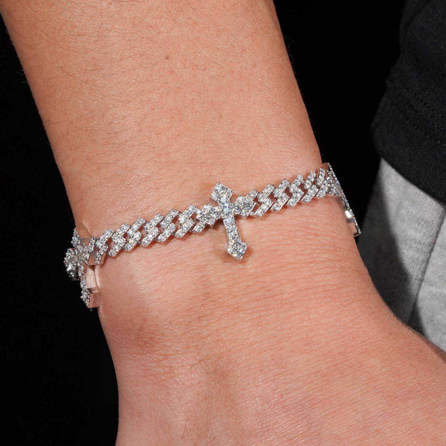 6MM VVS Cross Cuban Link Bracelet 14K Gold、mySite、hinf8tx79