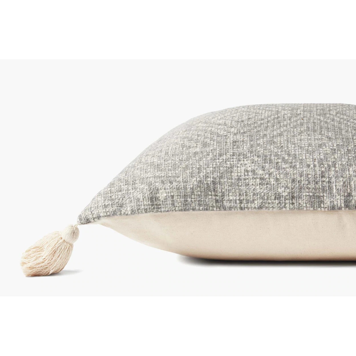 Lt Grey Tassel Cotton Pillow、mySite、gigharbornorthrealestate