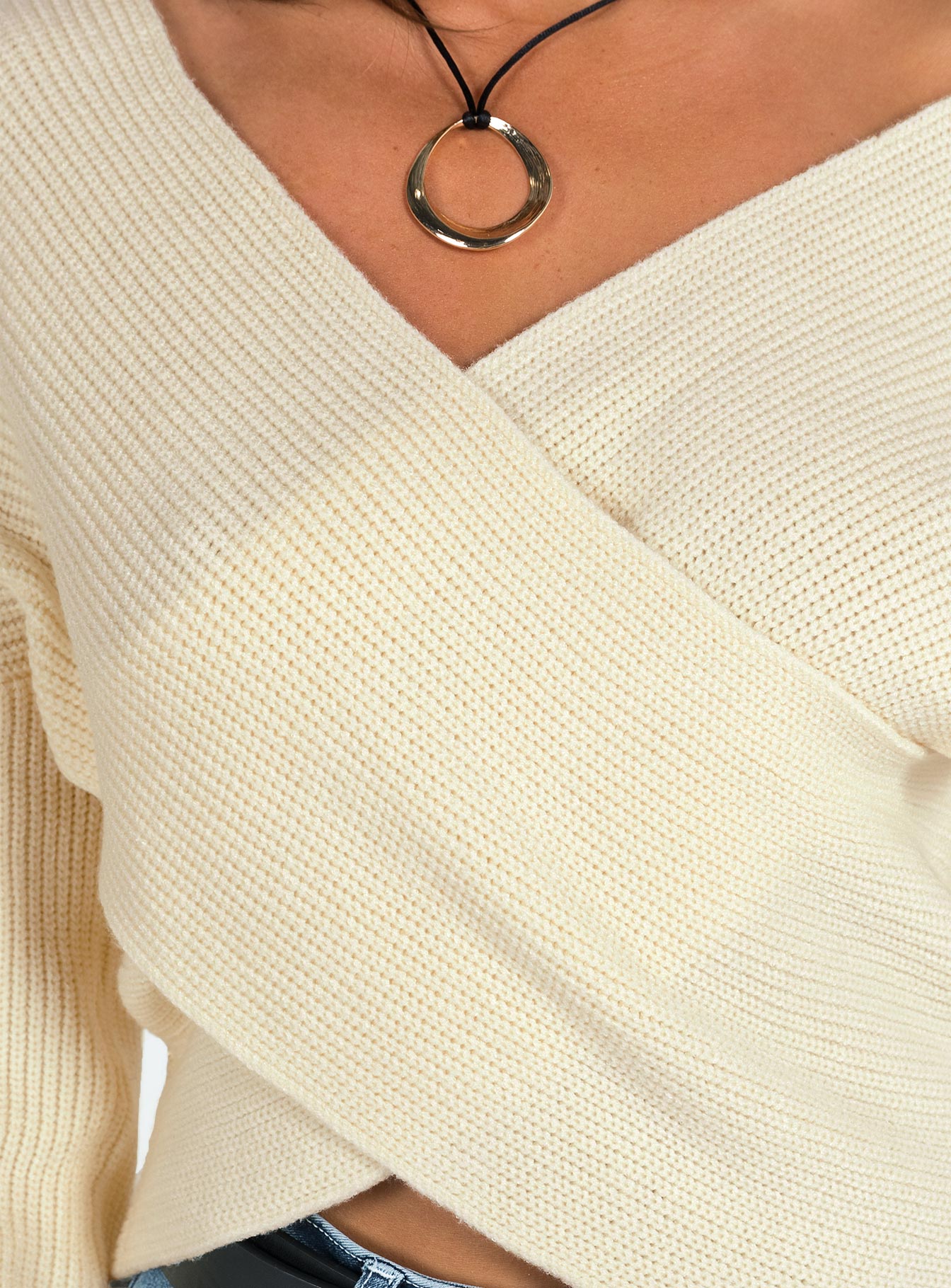 Ruiz Knit Jumper Cream、mySite、solidvoid