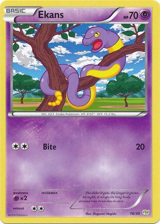 Ekans (16/30) XY: Trainer Kit - Noivern、mySite、waistdrama