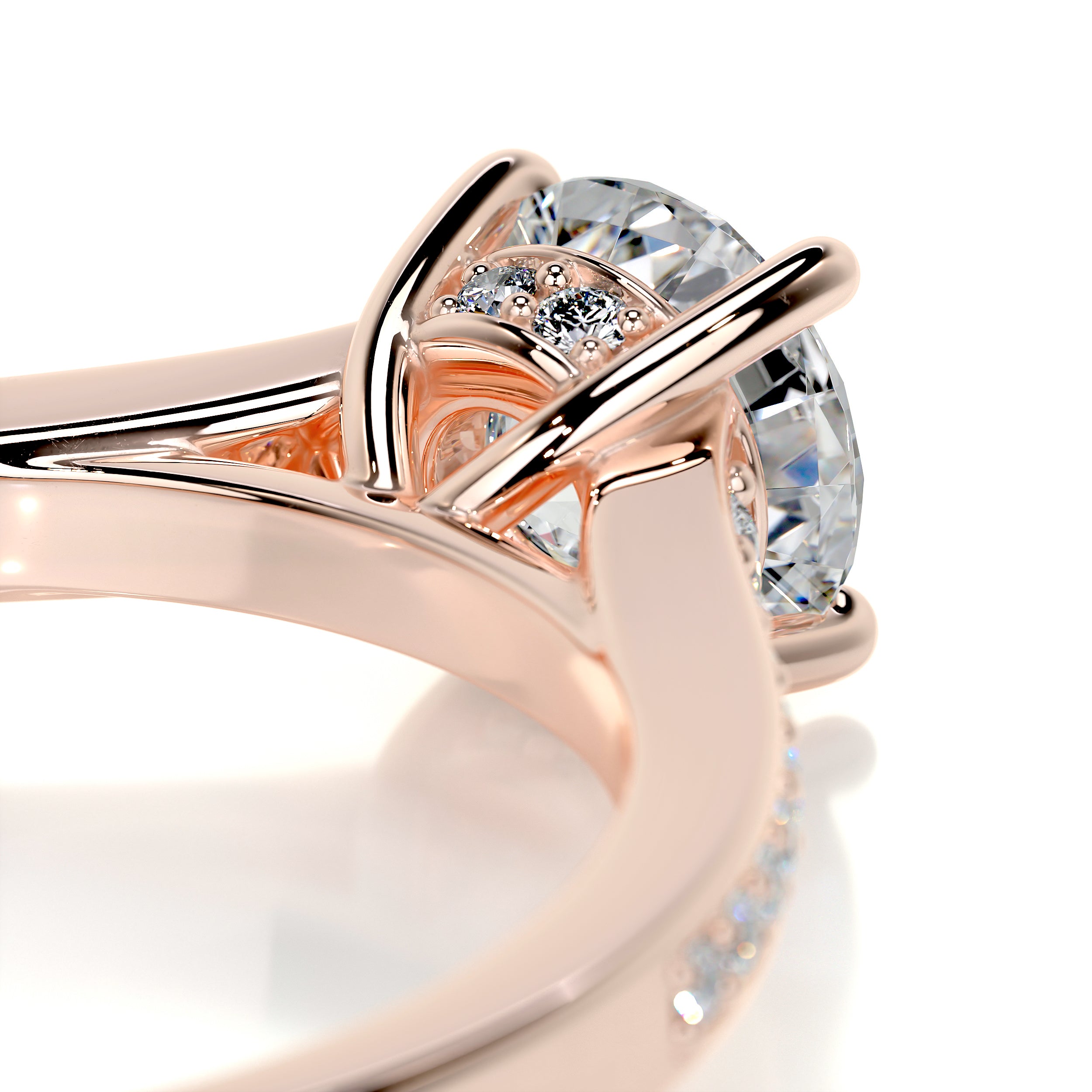 Lily Diamond Engagement Ring -14K Rose Gold、mySite、hinf8tx79