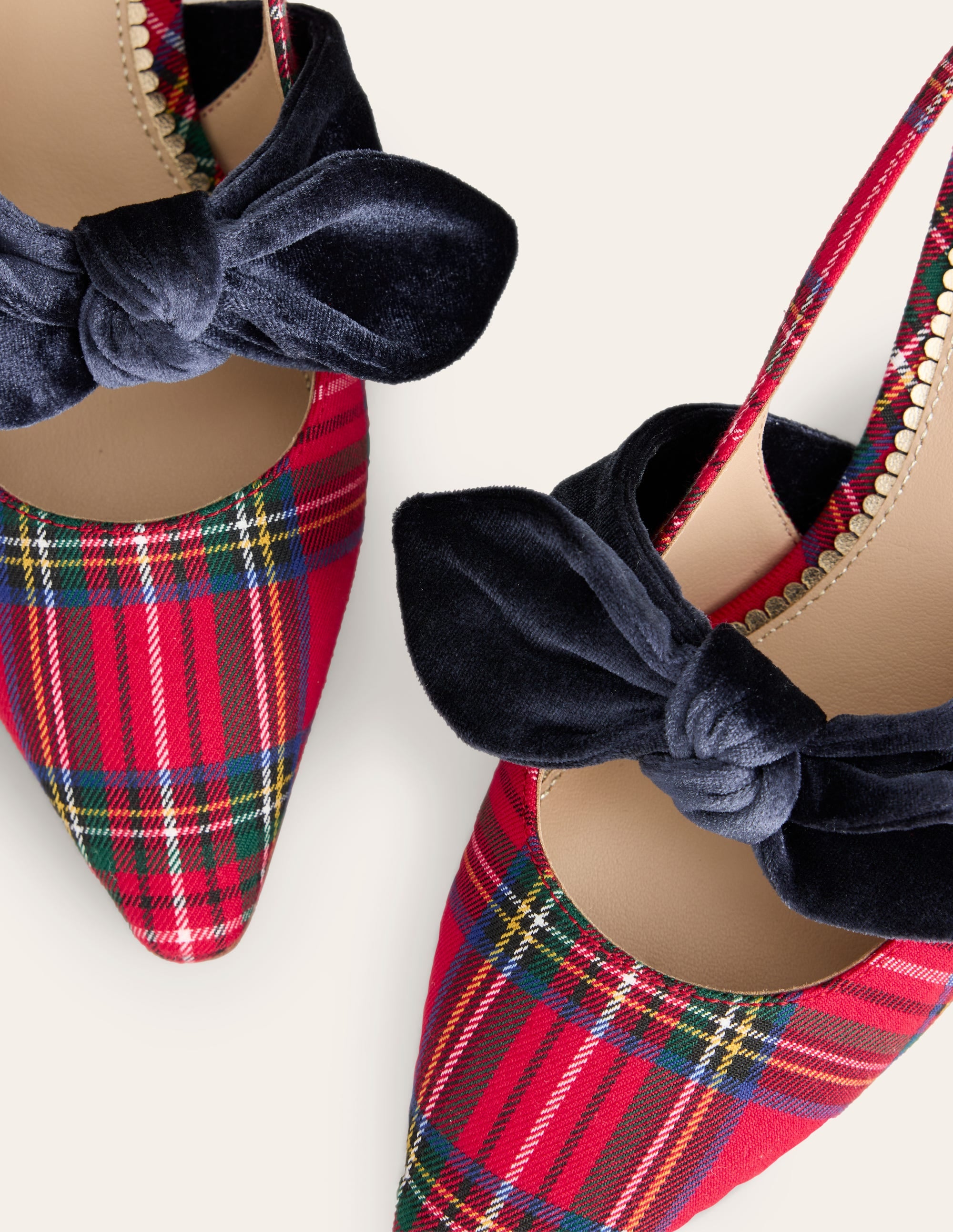  Bow Kitten Heels-Red and Blue Check、mySite、ashleygrahame