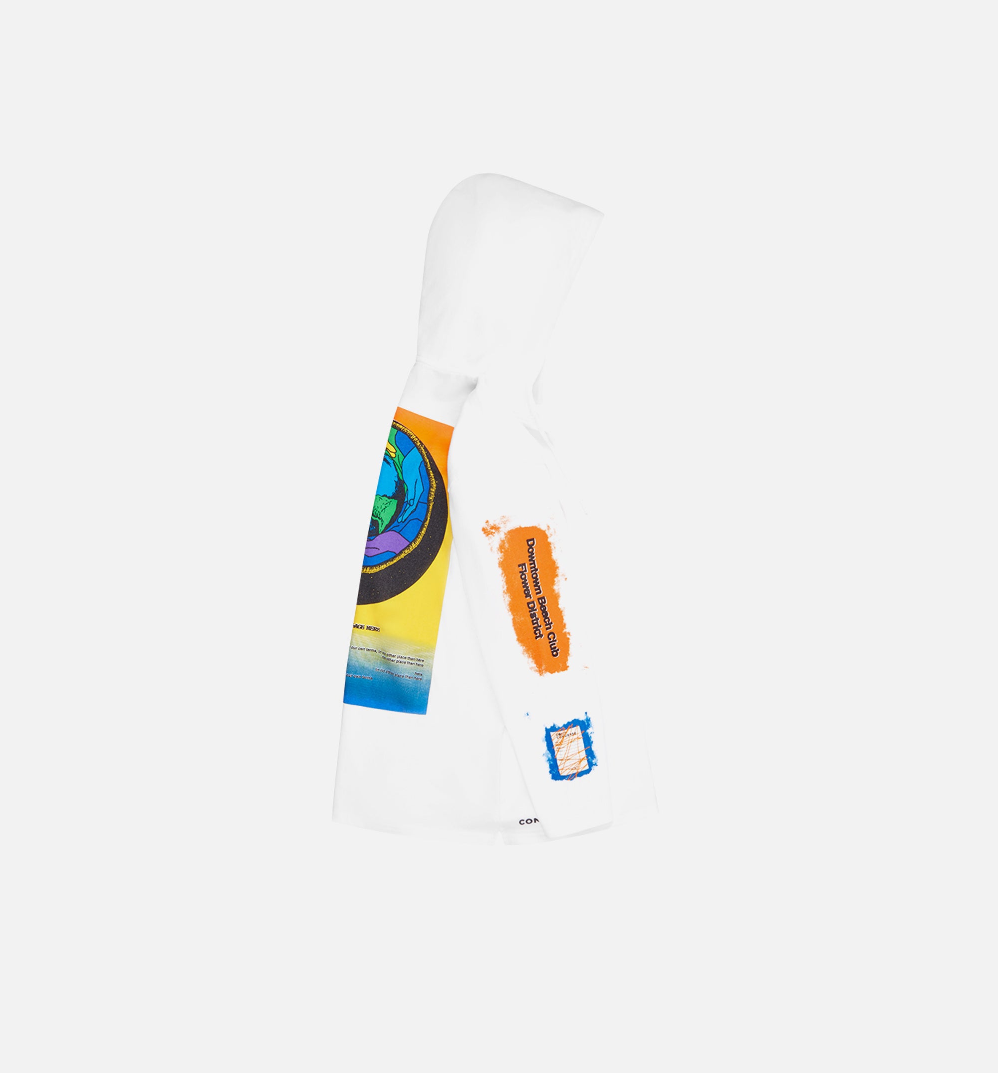 Mens T-Shirt Hoodie - White/Blue/Orange/Black、mySite、dreamappss