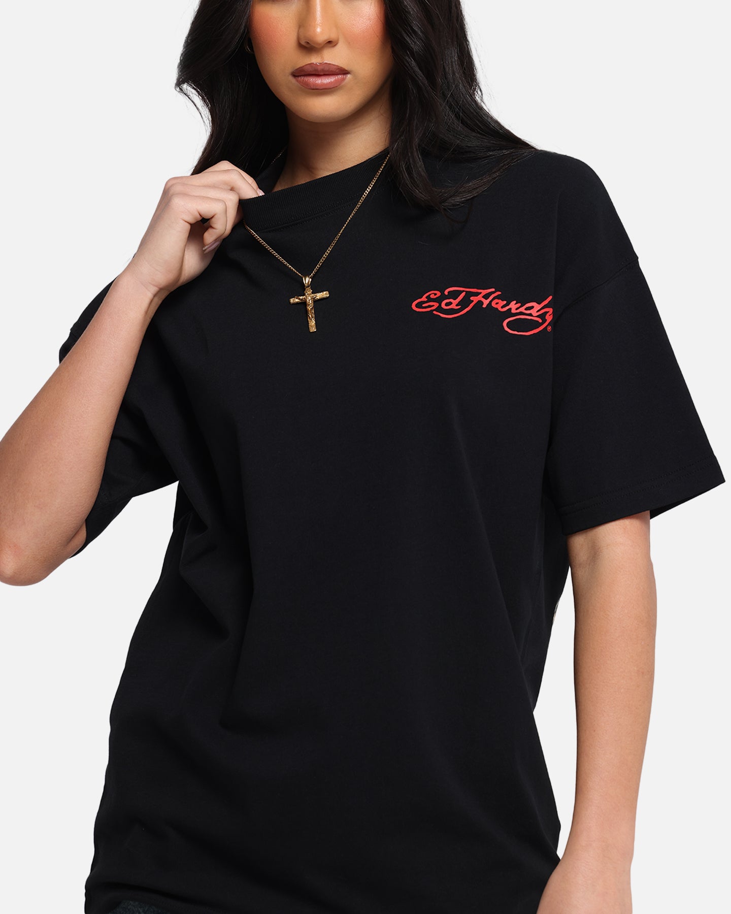 Ed Hardy Oversized Panther T-Shirt Black、mySite、zt4zffjzw