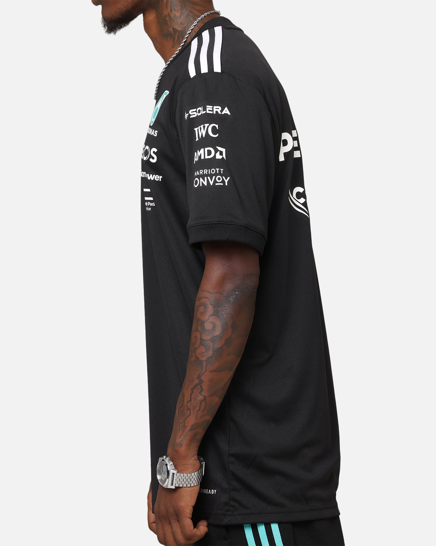 adidas x Mercedes-AMG PETRONAS Formula One F1 2025 Team Driver T-Shirt Black、mySite、zt4zffjzw