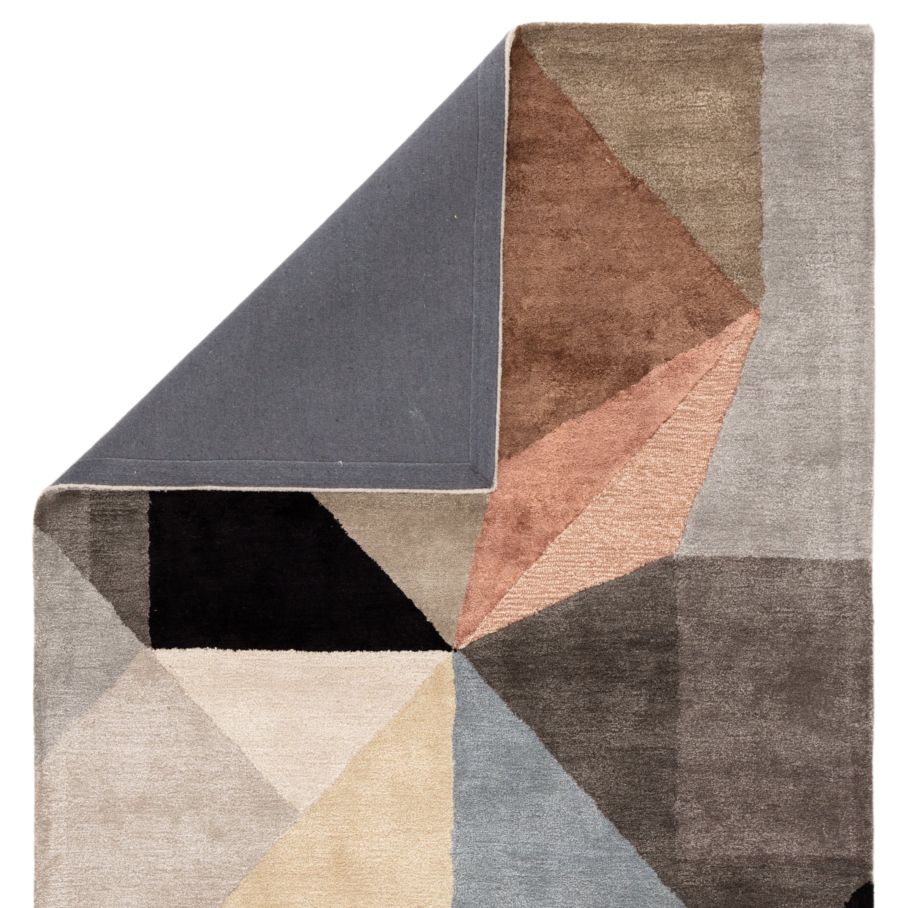 Scalene Handmade Geometric Gray Blue Area Rug、mySite、gigharbornorthrealestate