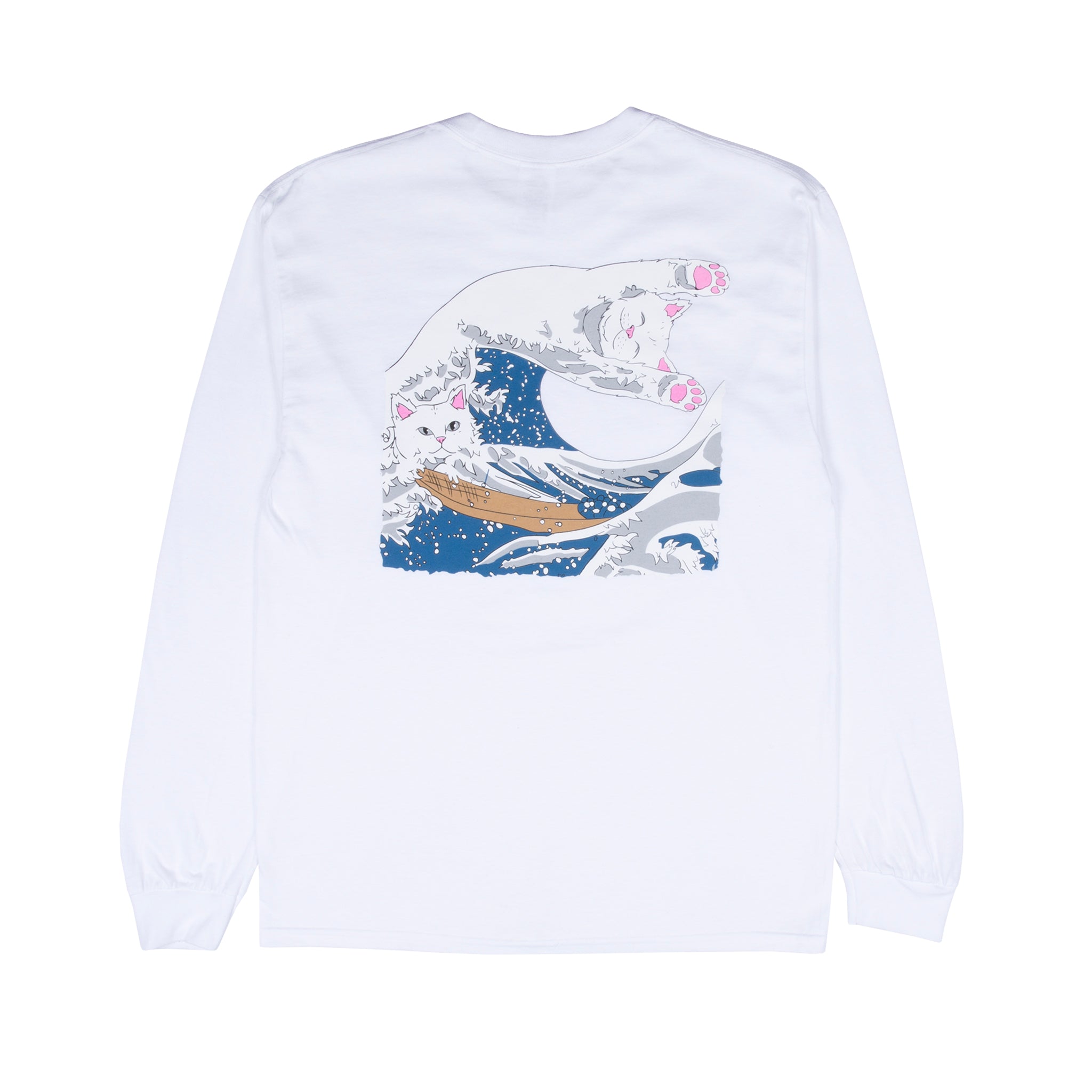 The Great Wave Of Nerm Long Sleeve (White)、mySite、merchandisen