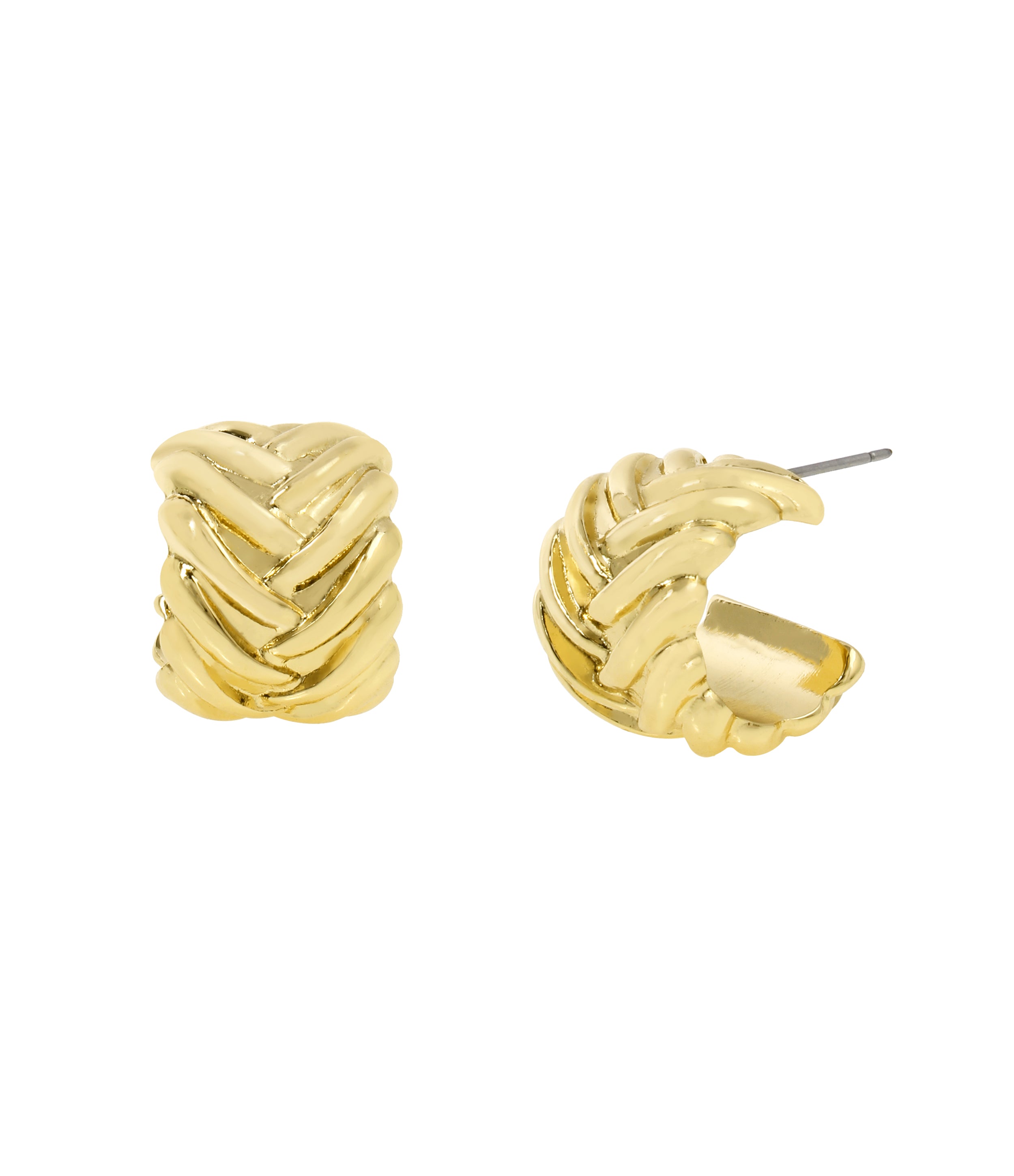 WOVEN HOOP EARRINGS GOLD、mySite、dreamappss