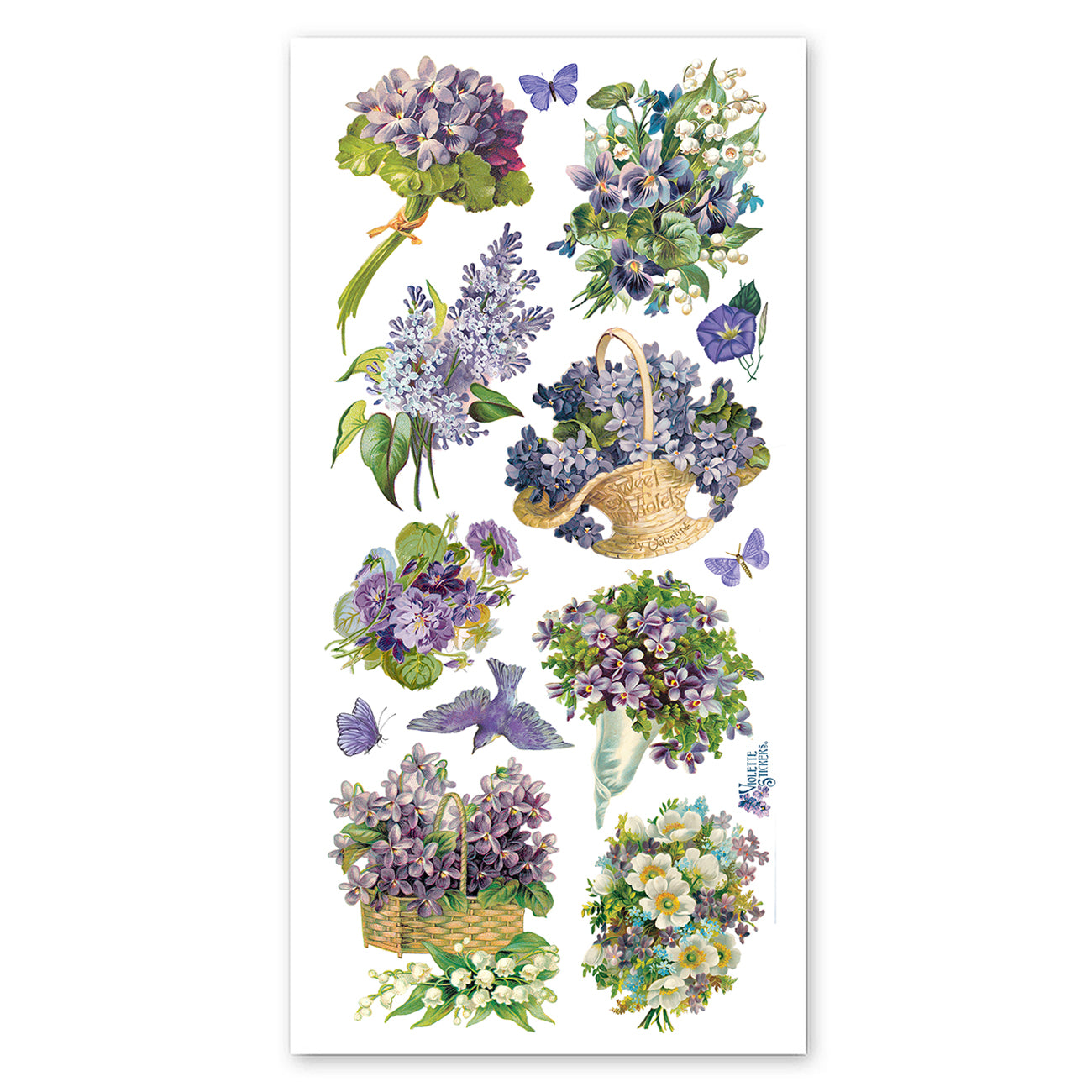  Violets & Purple Flowers Stickers、mySite、ghnorth
