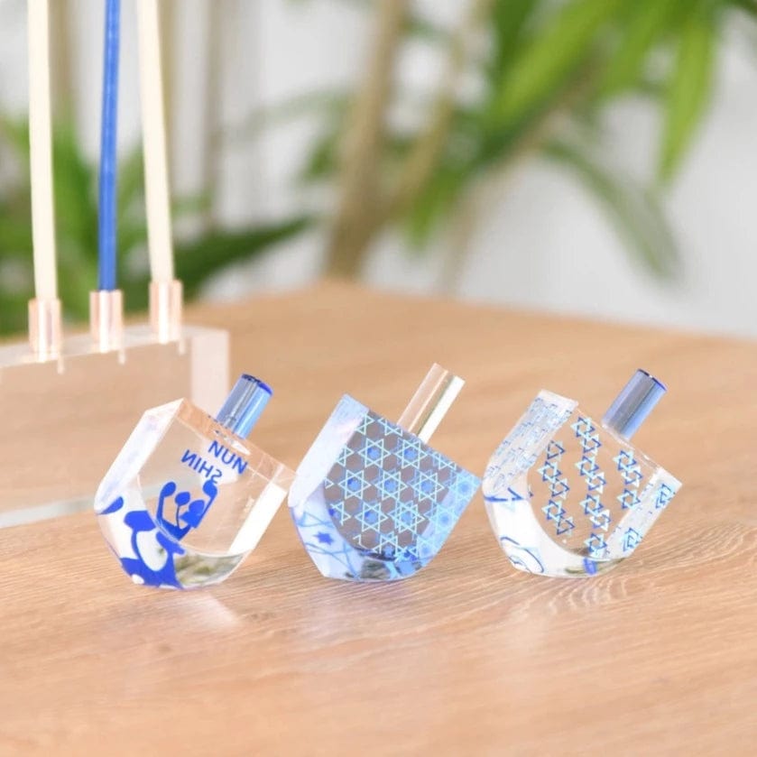 Acrylic Hanukkah Dreidels Décor - Set of 3、mySite、topwebapps