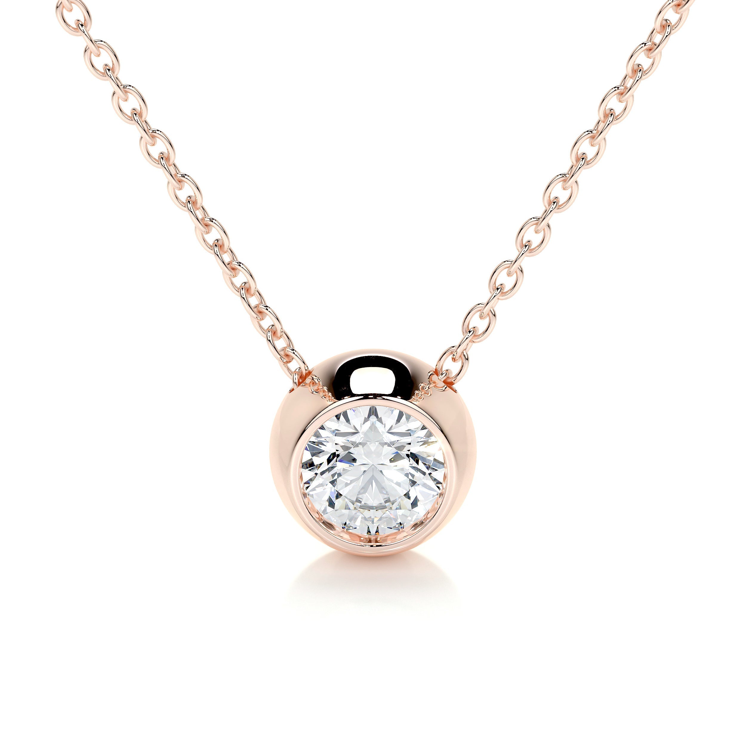 Petit Dorothy Lab Grown Diamond Pendant -14K Rose Gold、mySite、hinf8tx79