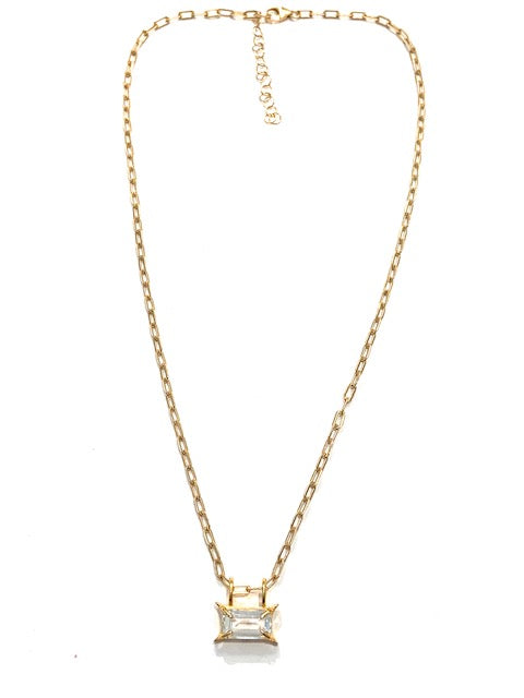 Erin Steele Jewelry Baby White Topaz Pendant Necklace, Available in 2 Colors、mySite、noshort