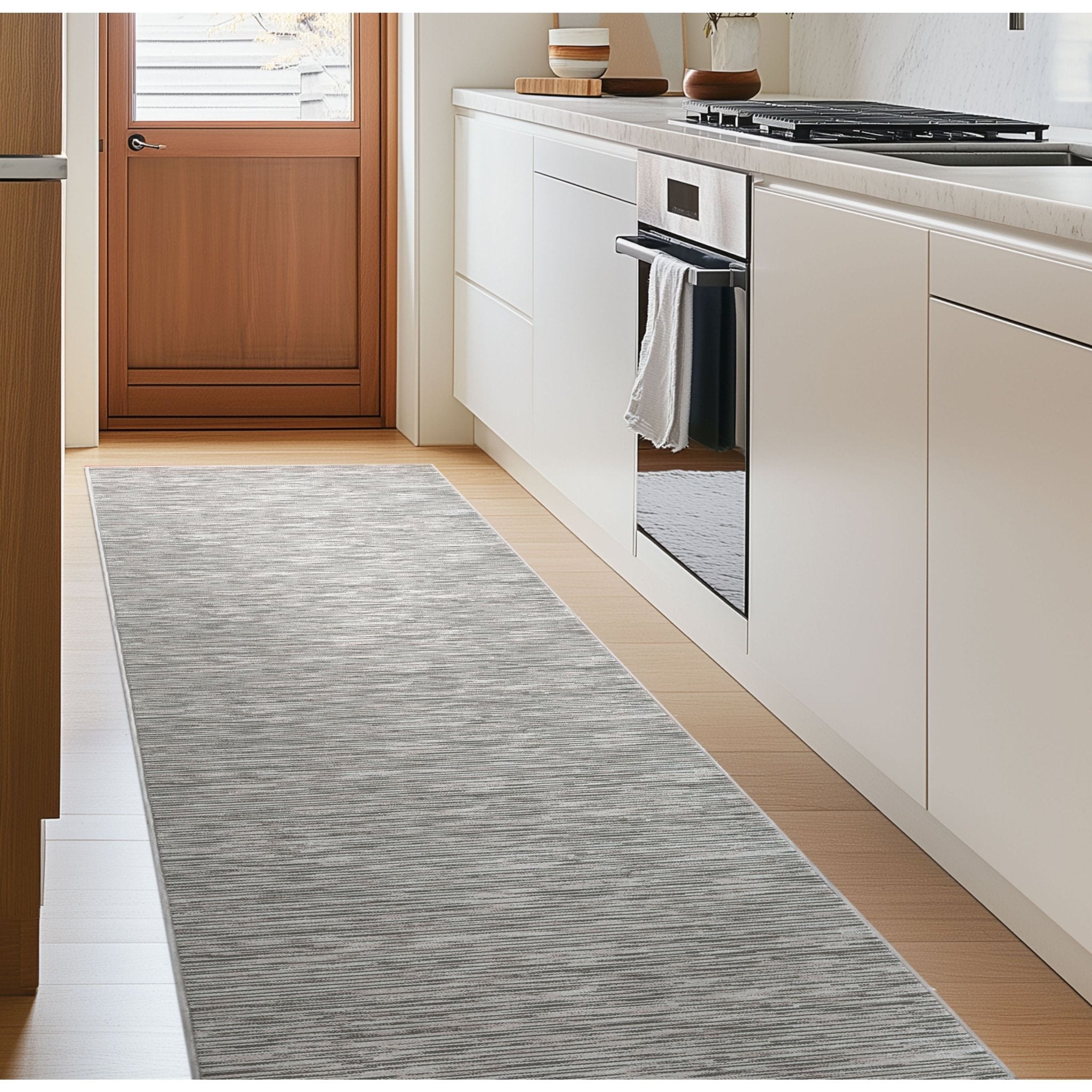 Custom Size Runner Modern Striations Almond Blush Choose Your Width x Choose Your Length Hallway Runner Rug、mySite、gigharbornorthrealestate