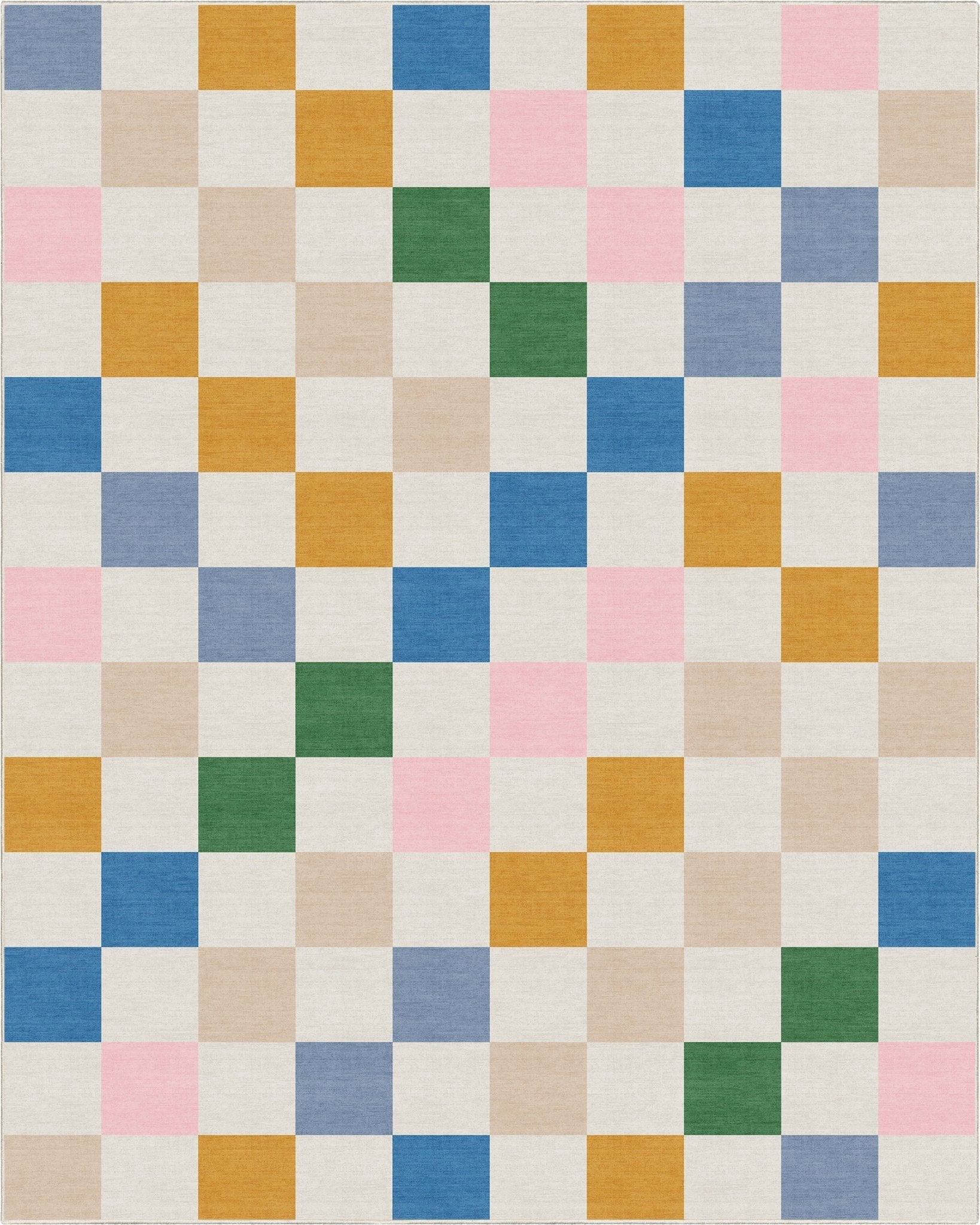 Squares Modern Multi Color Checkered Flat-Weave Kids Rug、mySite、gigharbornorthrealestate