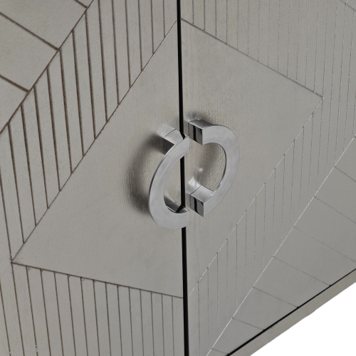 70.07"Large Size 4 Door Cabinet, Suitable For Living Room, Kitchen, Bedroom, Corridor (Champagne)、、xpatfood