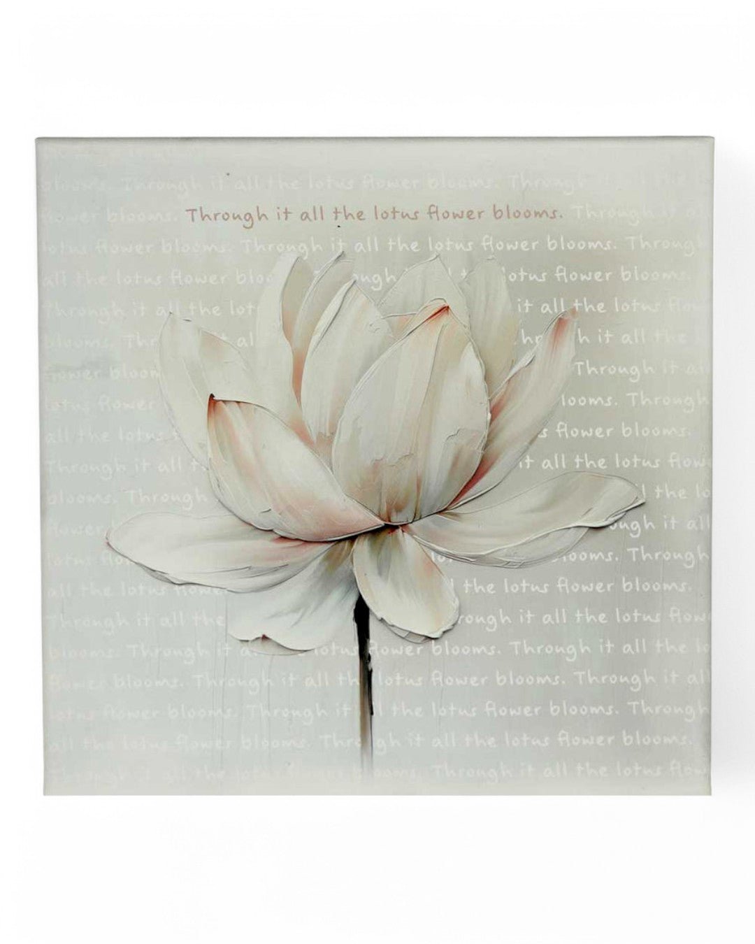 Pastel Lotus Bloom Inspirational Canvas Print Wall Art、mySite、topwebapps
