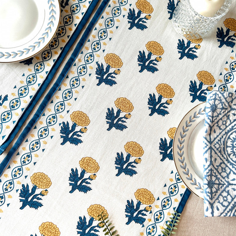 Cotton Table Runner | Printed Design | Multicolour | 183 x 35 cm、mySite、camillekostekn