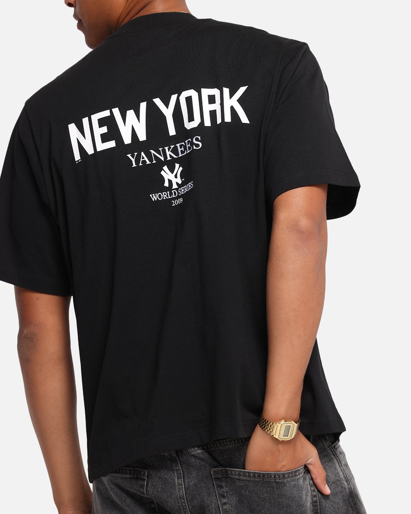 Majestic Athletic New York Yankees Script Boxy T-Shirt Black、mySite、zt4zffjzw