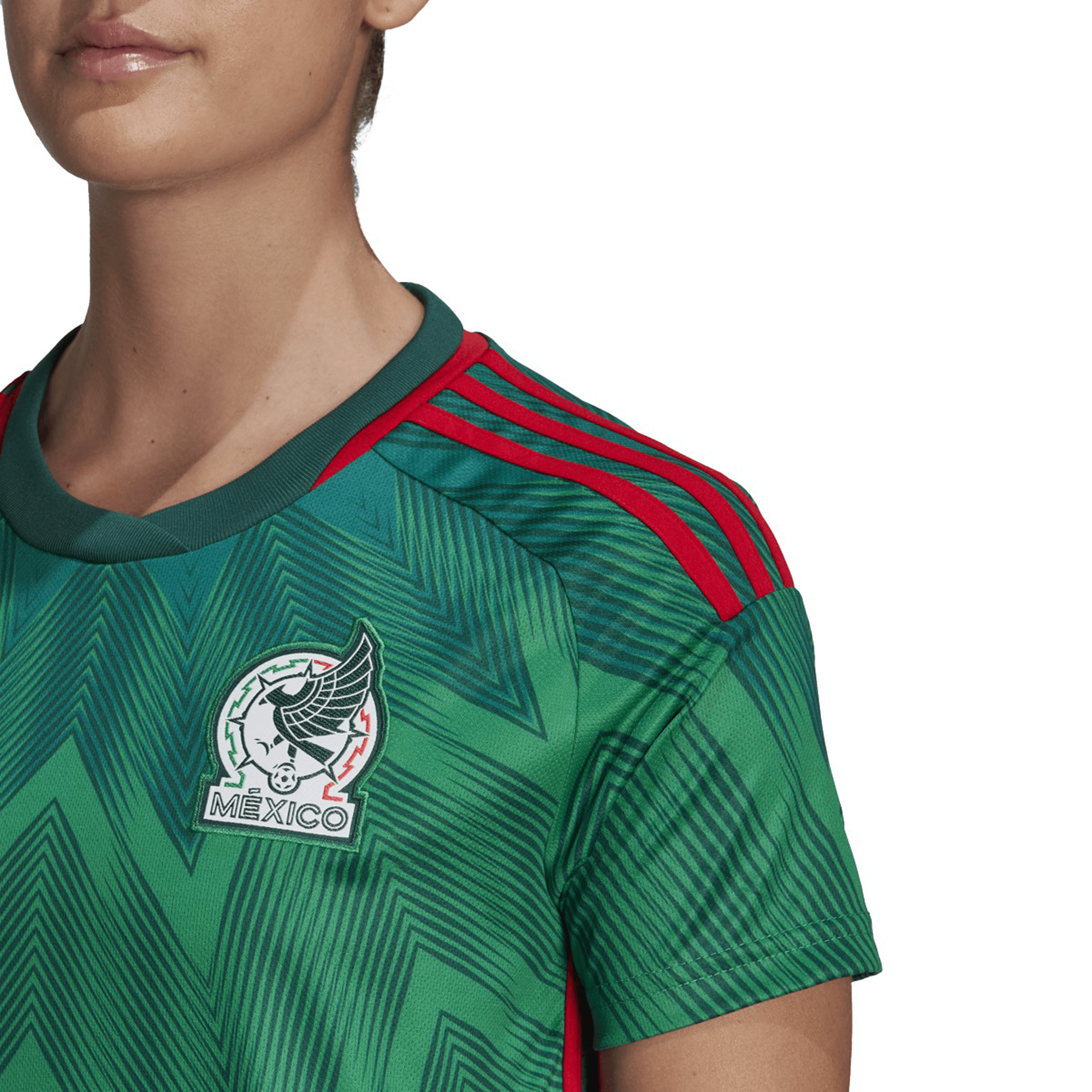 adidas Women's Mexico 2022 Home Jersey Vivid Green/Green、mySite、noshort